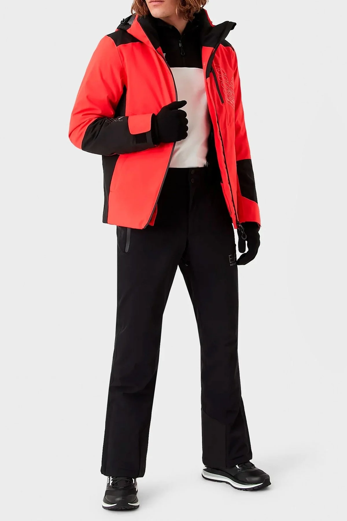 EA7 Su Geçirmez Termal Çıkarılabilir Kapüşonlu Erkek Mont 6LPG08 PN45Z 1465 KIRMIZI - 3