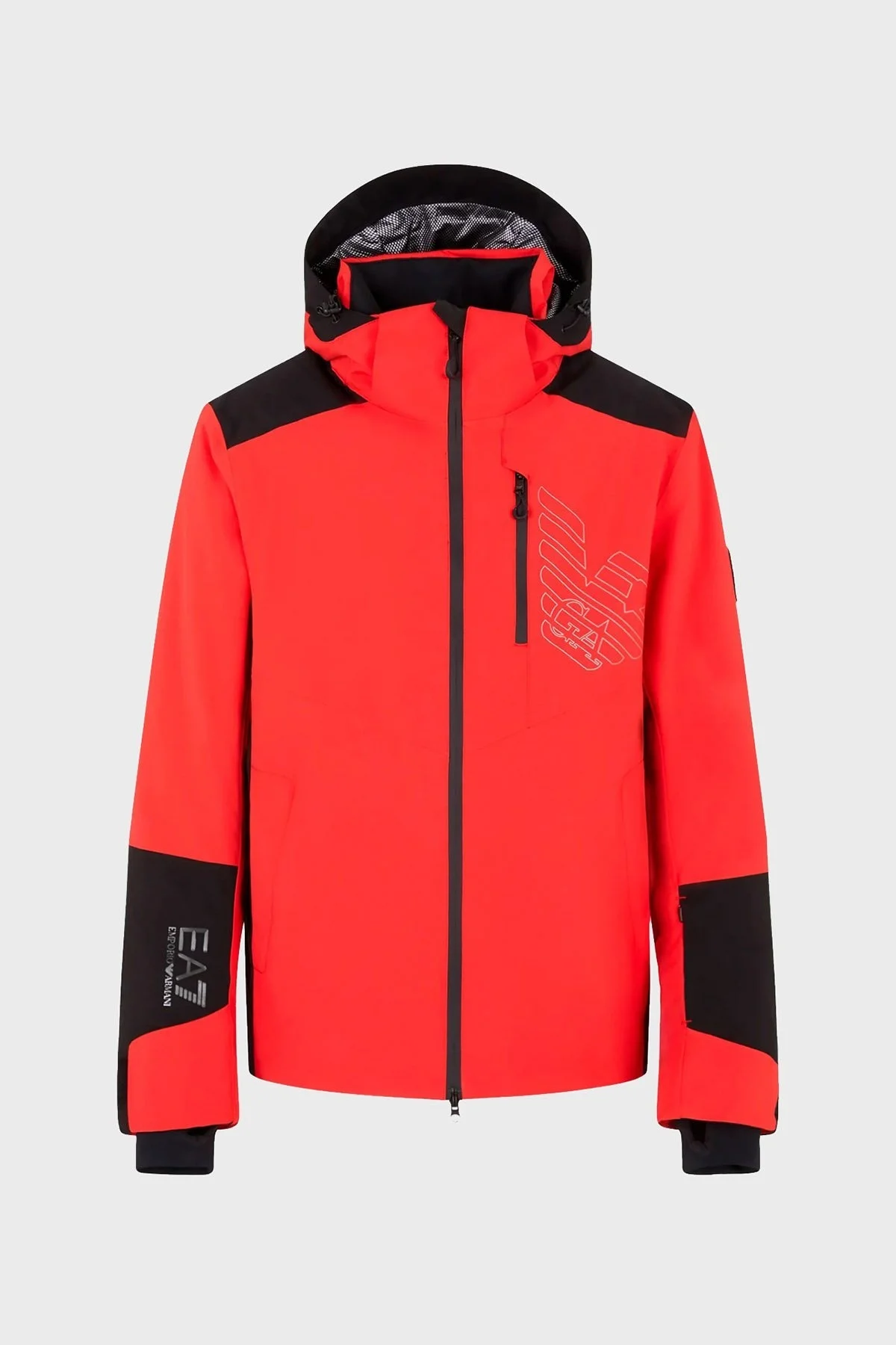 EA7 Su Geçirmez Termal Çıkarılabilir Kapüşonlu Erkek Mont 6LPG08 PN45Z 1465 KIRMIZI - 4