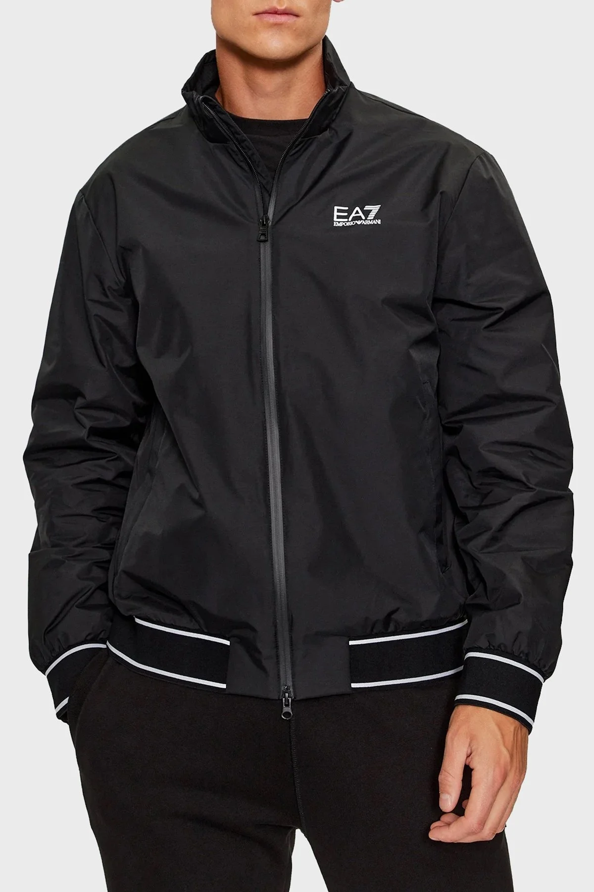 EA7 Su ve Rüzgar Geçirmez Regular Fit Dik Yaka Erkek Mont 6RPB07 PN27Z 1200 SİYAH - 1