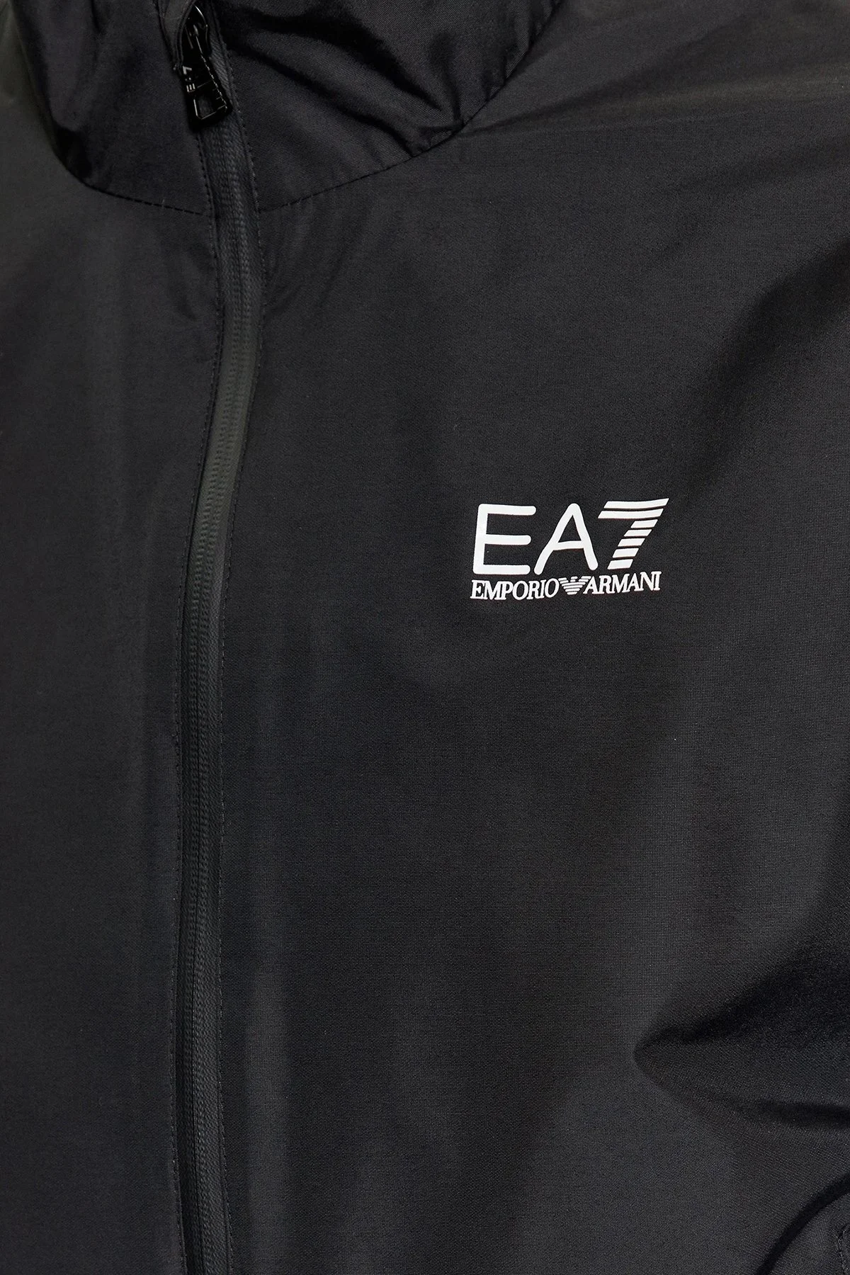 EA7 Su ve Rüzgar Geçirmez Regular Fit Dik Yaka Erkek Mont 6RPB07 PN27Z 1200 SİYAH - 5