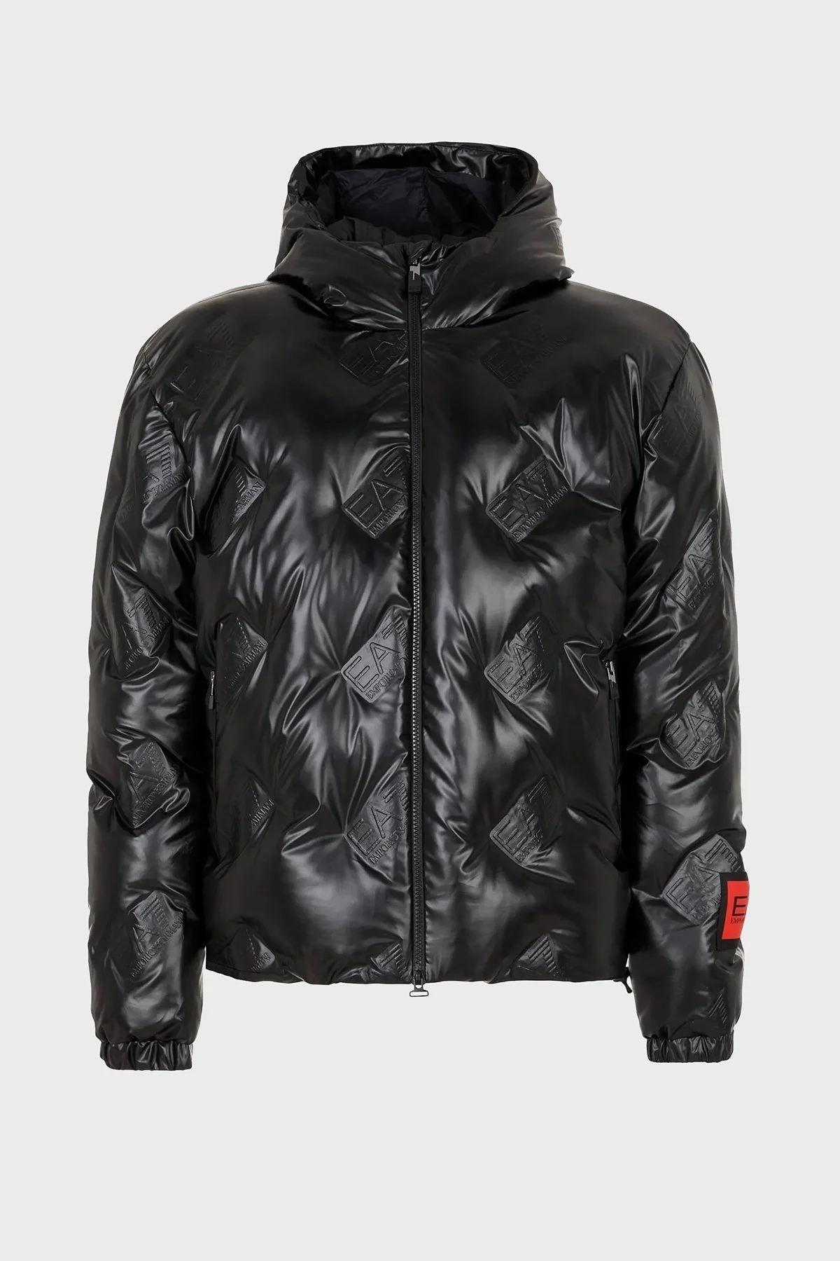 EA7 Suya ve Rüzgara Dayanıklı Kapüşonlu Oversize Erkek Mont 6RPB34 PNEIZ 1200 SİYAH - 3