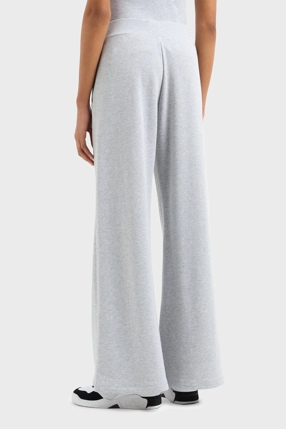 EA7 Wide Leg Normal Bel Bol Paça Logolu Kadın Pantolon 7W000179 AF12473 O8002 GRİ - 3