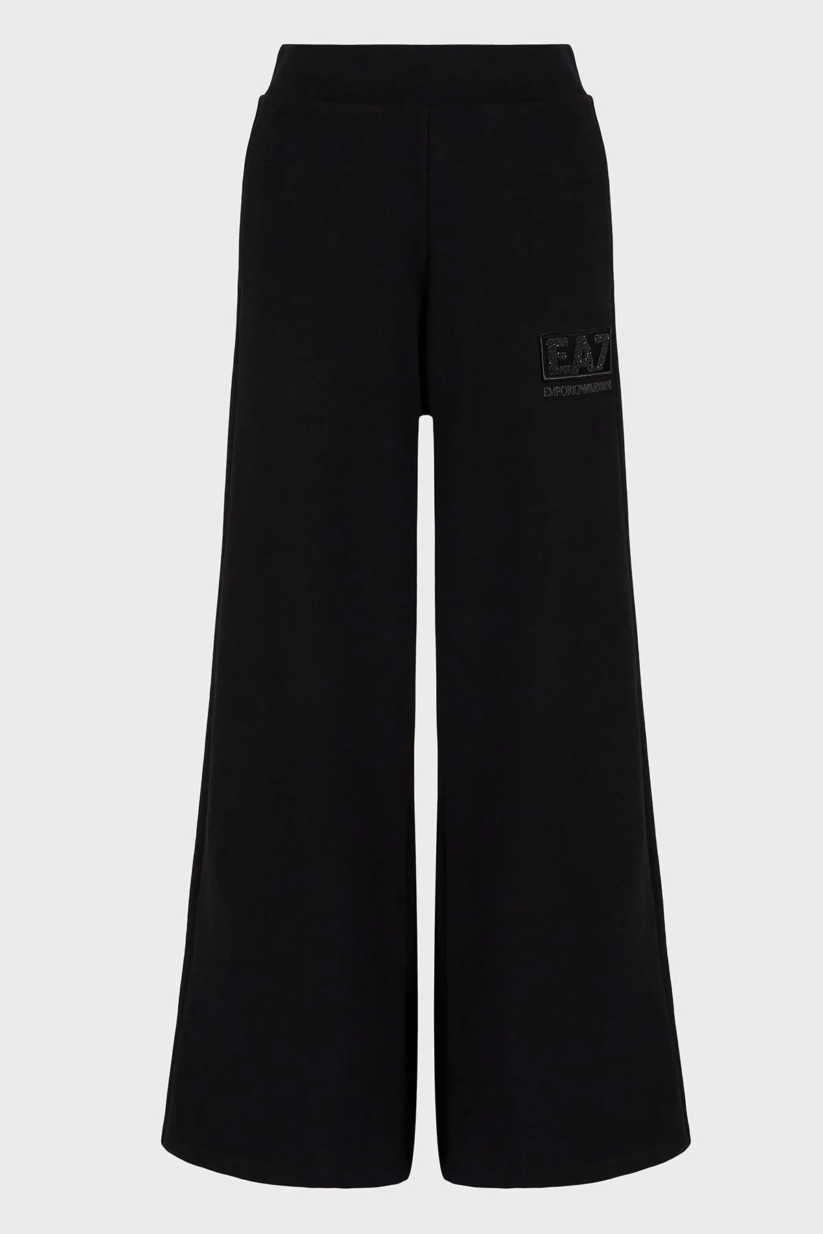 EA7 Wide Leg Normal Bel Bol Paça Logolu Kadın Pantolon 7W000179 AF12473 UC001 SİYAH - 5