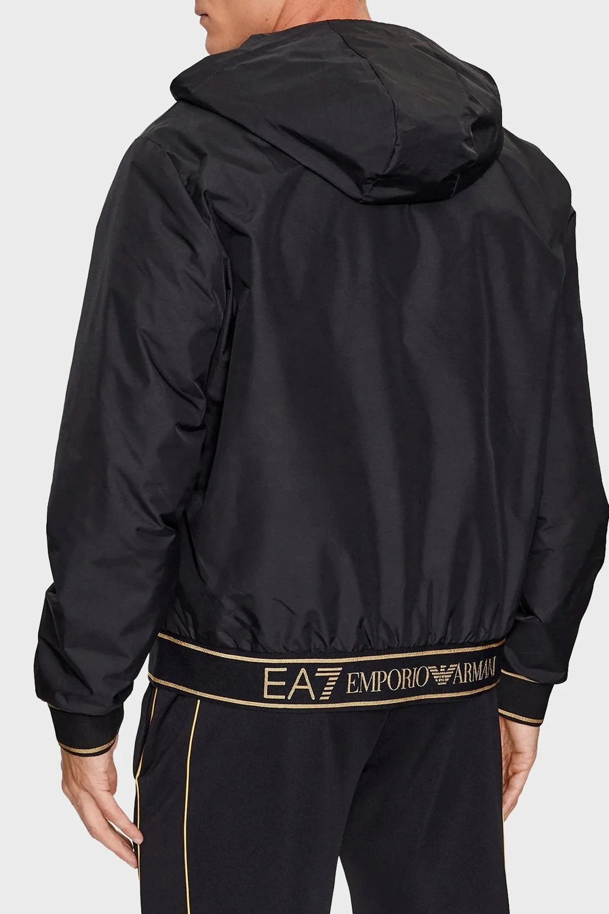 EA7 Yumuşak Polar Astarlı Regular Fit Kapüşonlu Erkek Mont 6RPB08 PN27Z 0208 SİYAH - 2