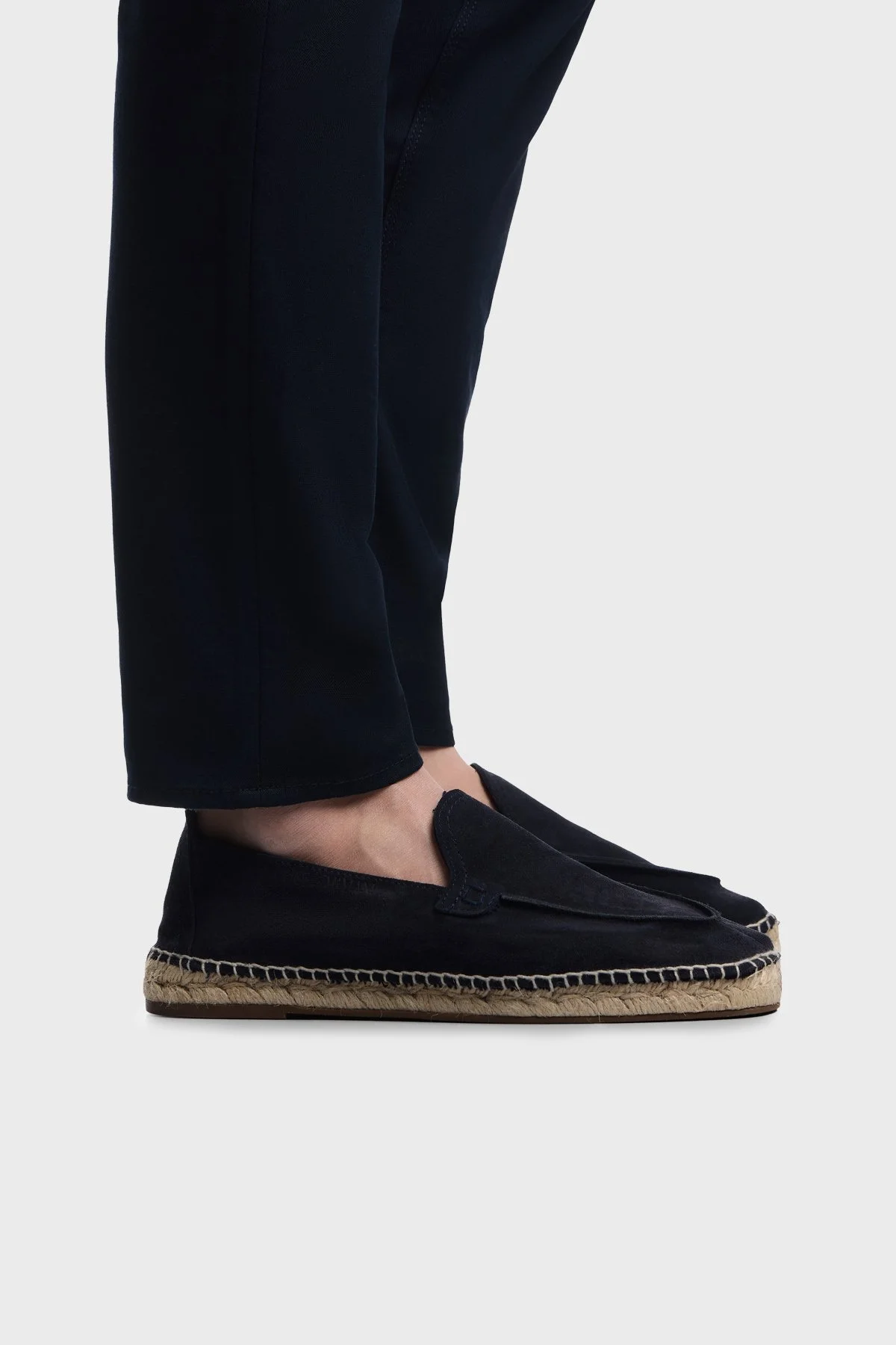 Emporio Armani % 100 Deri Erkek Espadril EM005854 AF23967 UB117 LACİVERT - 2