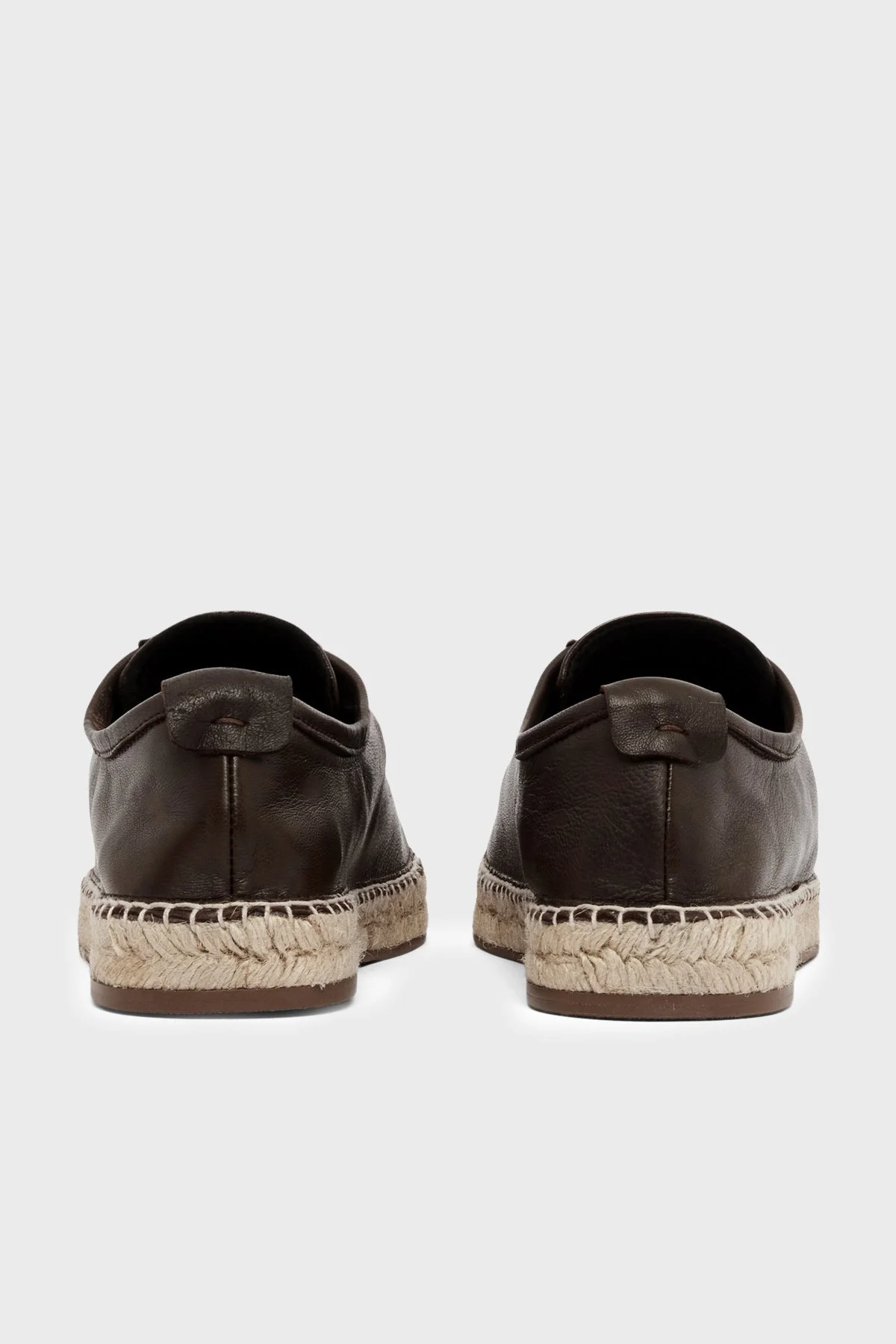 Emporio Armani % 100 Deri Espadril Erkek Ayakkabı EM005857 AF25536 U6326 KAHVERENGİ - 6