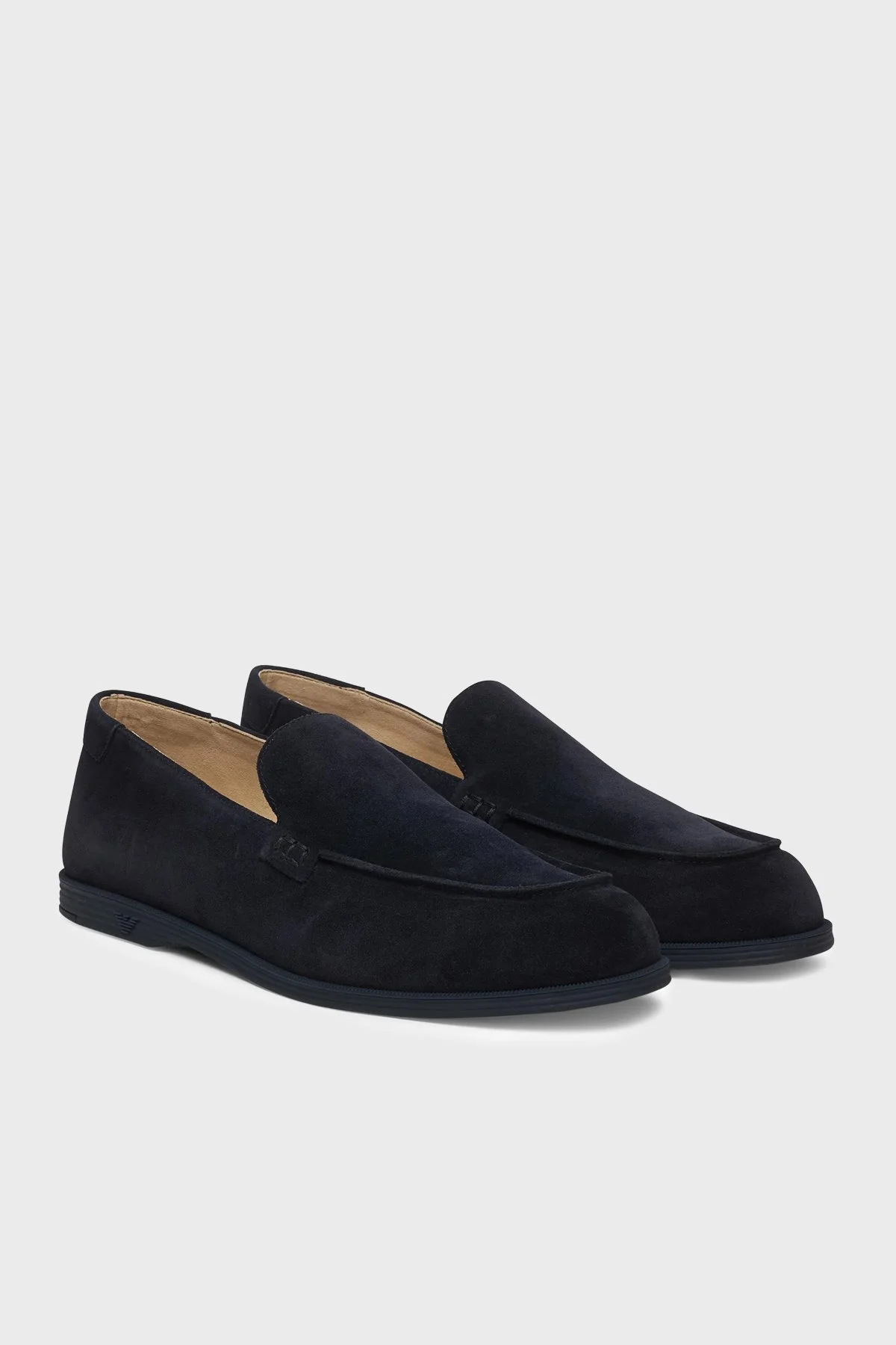 Emporio Armani % 100 Deri Loafer Erkek Ayakkabı EM004941 AF23967 UB117 LACİVERT - 2
