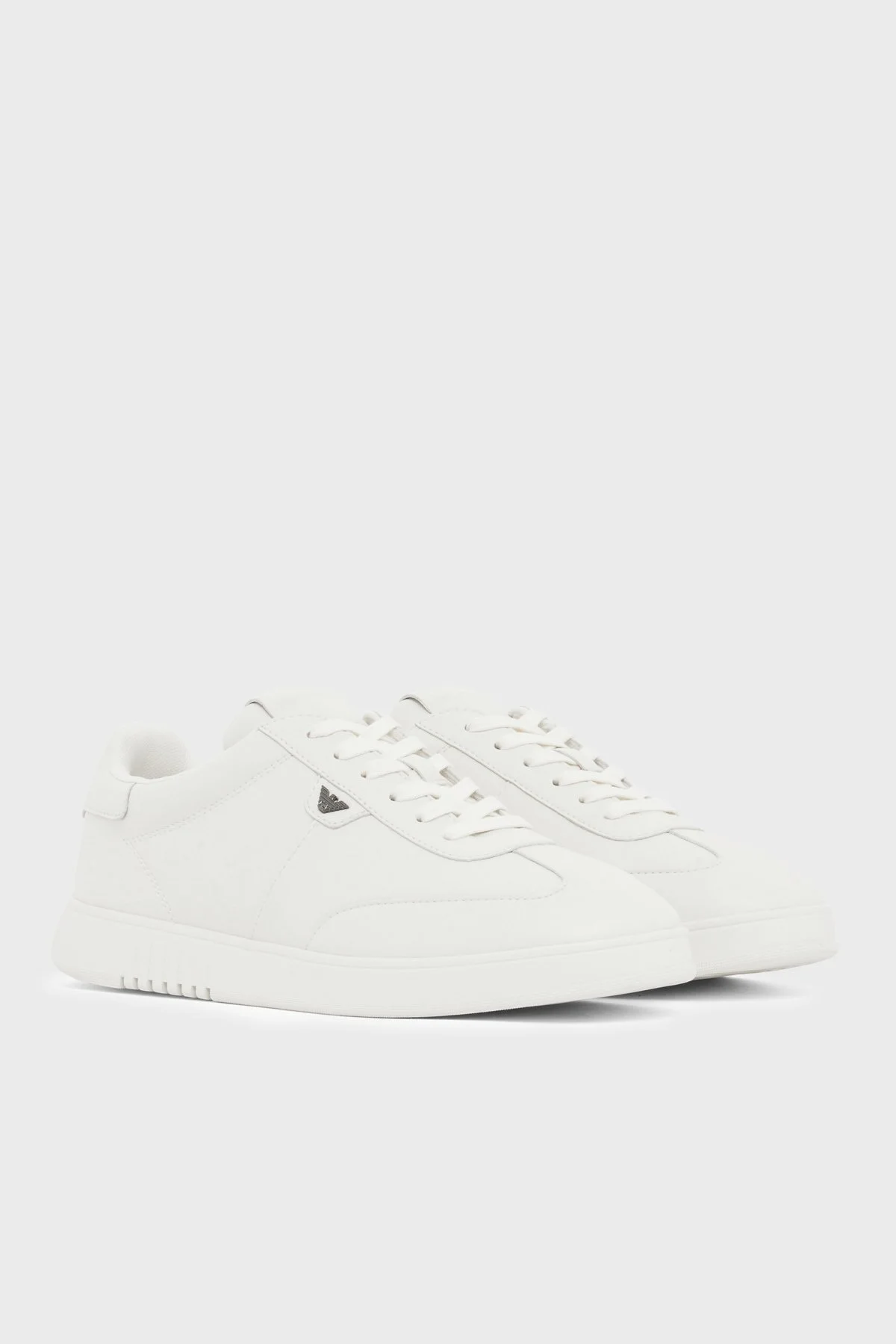 Emporio Armani % 100 Deri Logolu Sneaker Erkek Ayakkabı EM003062 AF20004 U0003 BEYAZ - 3
