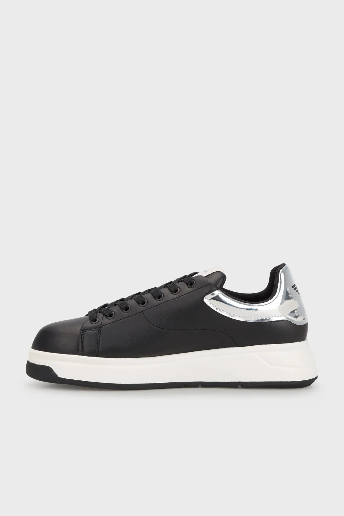 Emporio Armani % 100 Deri Marka Logolu Bağcıklı Erkek Ayakkabı X4X264 XN818 N763 SİYAH - 2