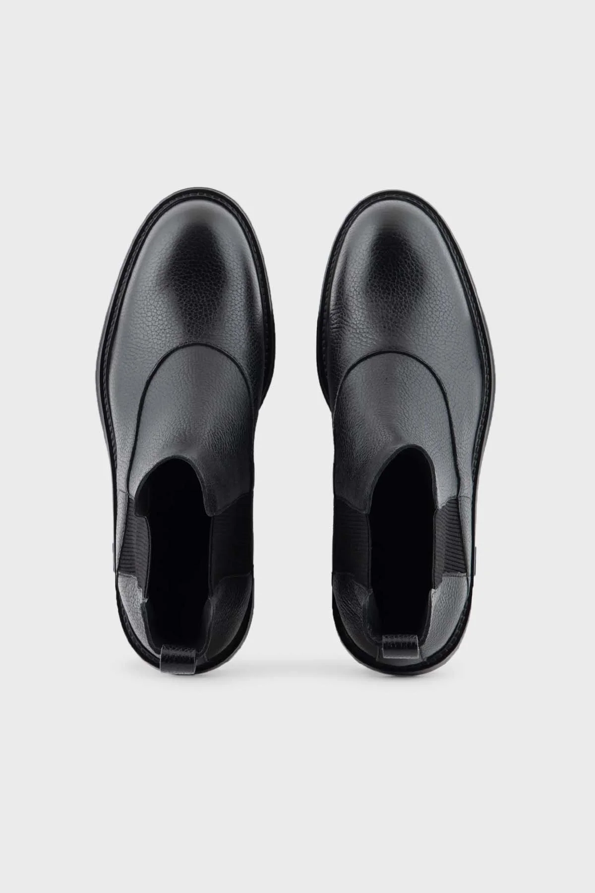 Emporio Armani % 100 Hakiki Deri Chelsea Erkek Bot X4M389 XF583 00002 SİYAH - 9