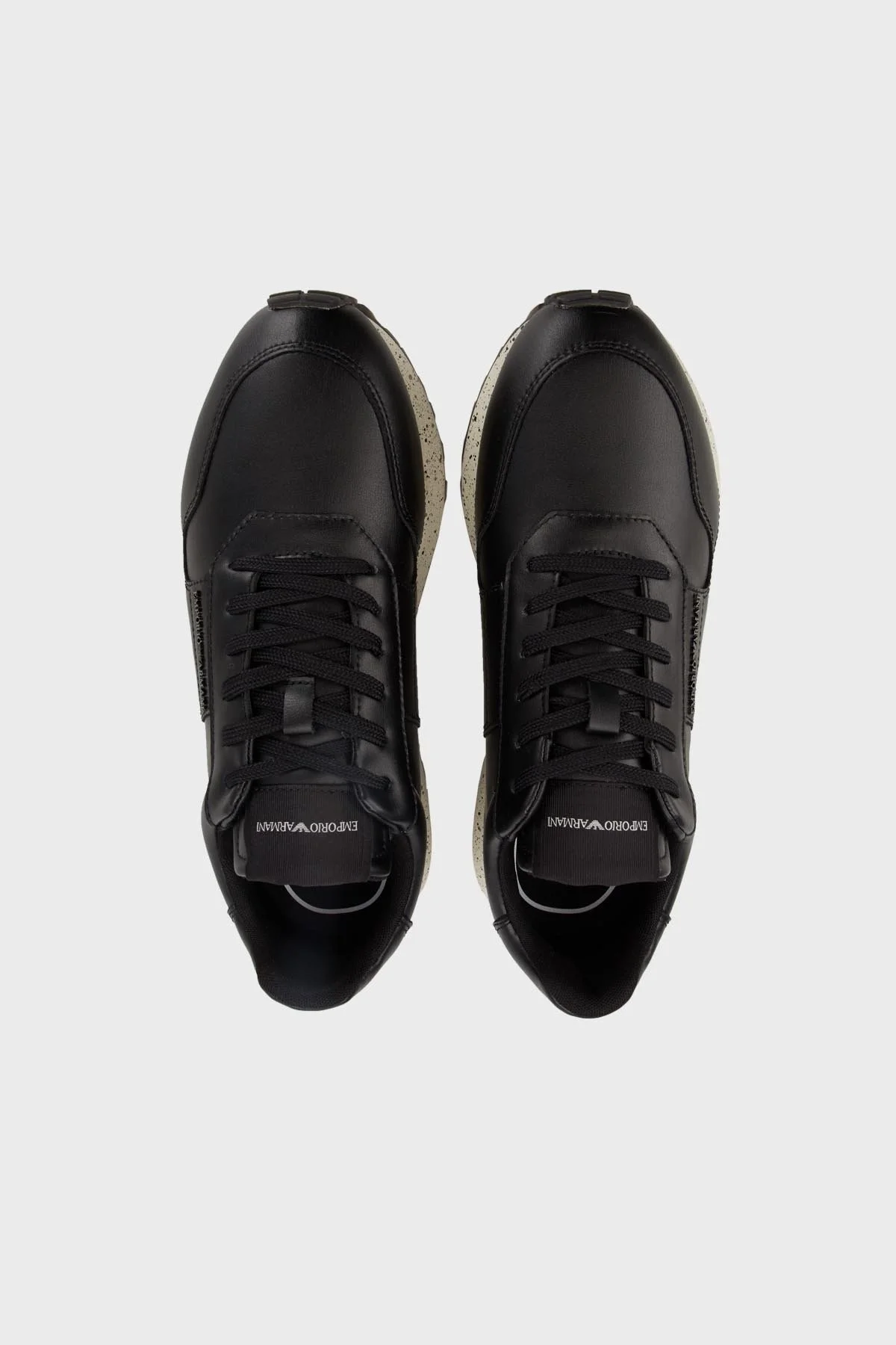 Emporio Armani % 100 Hakiki Deri Günlük Spor Erkek Ayakkabı X4X639 XD382 00002 SİYAH - 5