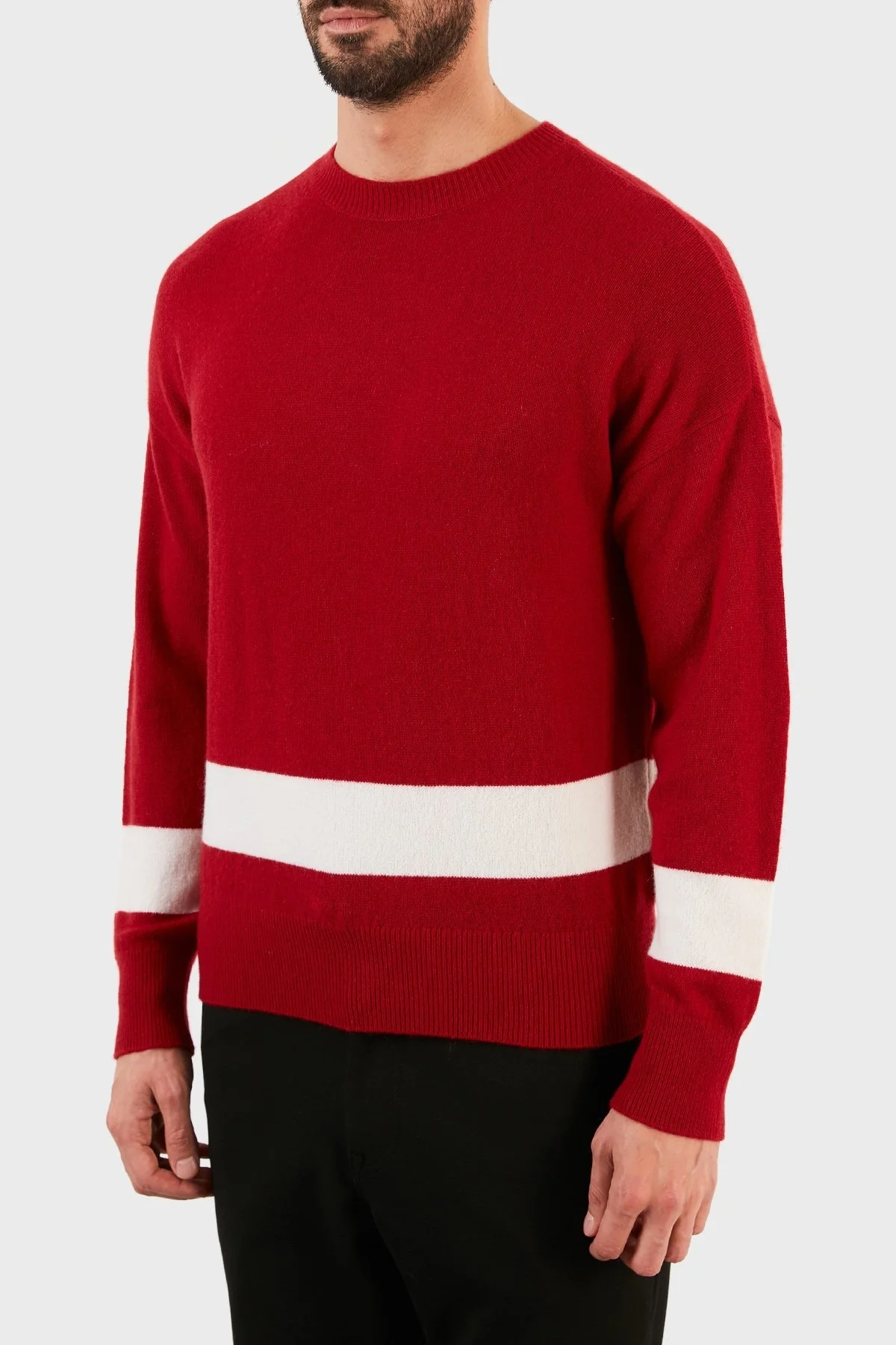 Emporio Armani % 100 Kaşmir Bisiklet Yaka Erkek Kazak 6K1MX4 1MPUZ 0357 KIRMIZI - 3