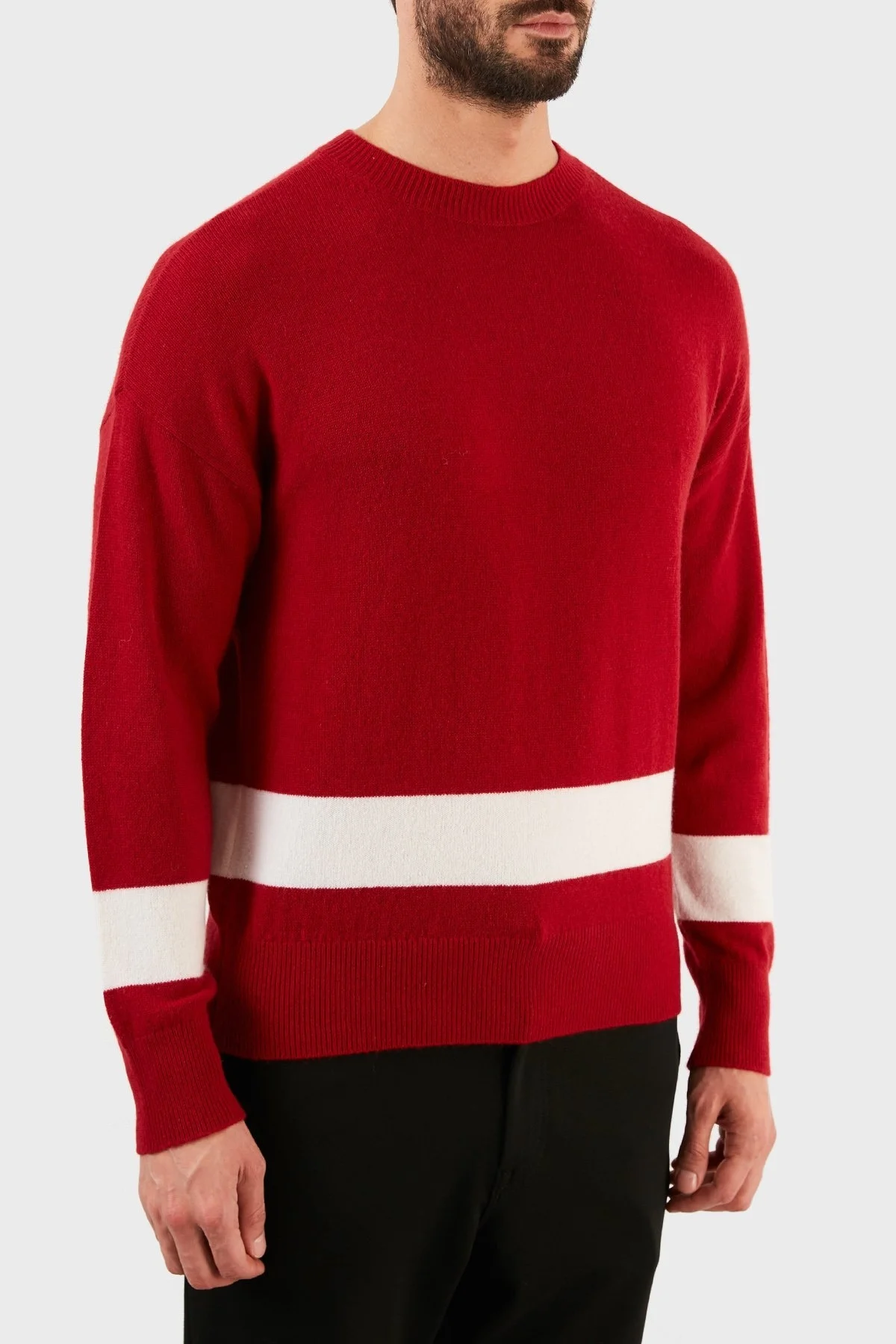 Emporio Armani % 100 Kaşmir Bisiklet Yaka Erkek Kazak 6K1MX4 1MPUZ 0357 KIRMIZI - 4