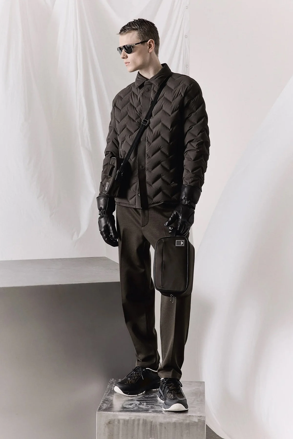 Emporio Armani % 100 Kuş Tüyü Dolgulu Regular Fit Kapitone Erkek Ceket 6R1B85 1NFGZ 0583 HAKİ - 2