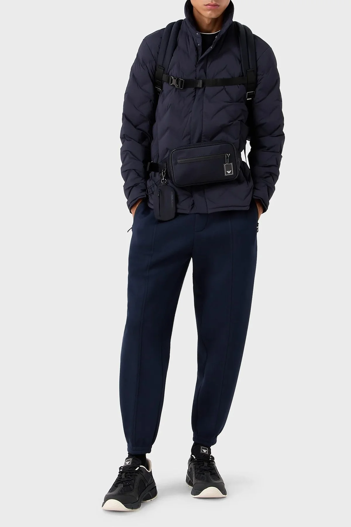 Emporio Armani % 100 Kuş Tüyü Dolgulu Regular Fit Kapitone Erkek Ceket 6R1B85 1NFGZ 09B3 LACİVERT - 2