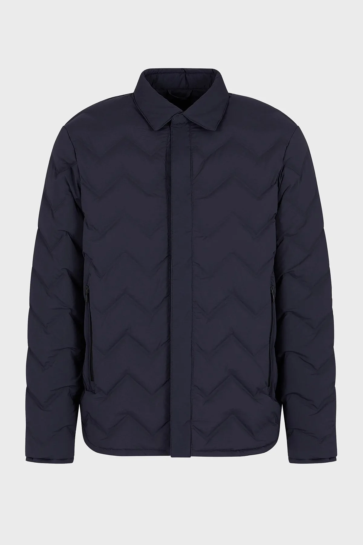 Emporio Armani % 100 Kuş Tüyü Dolgulu Regular Fit Kapitone Erkek Ceket 6R1B85 1NFGZ 09B3 LACİVERT - 6