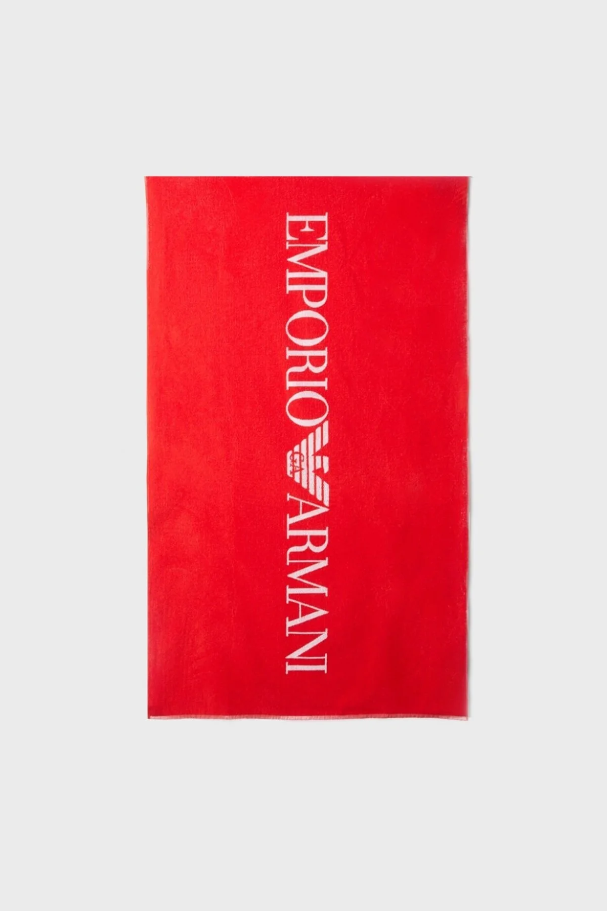 Emporio Armani % 100 Pamuk 170*100 cm Unisex Plaj Havlusu 231772 4R451 00774 KIRMIZI - 1