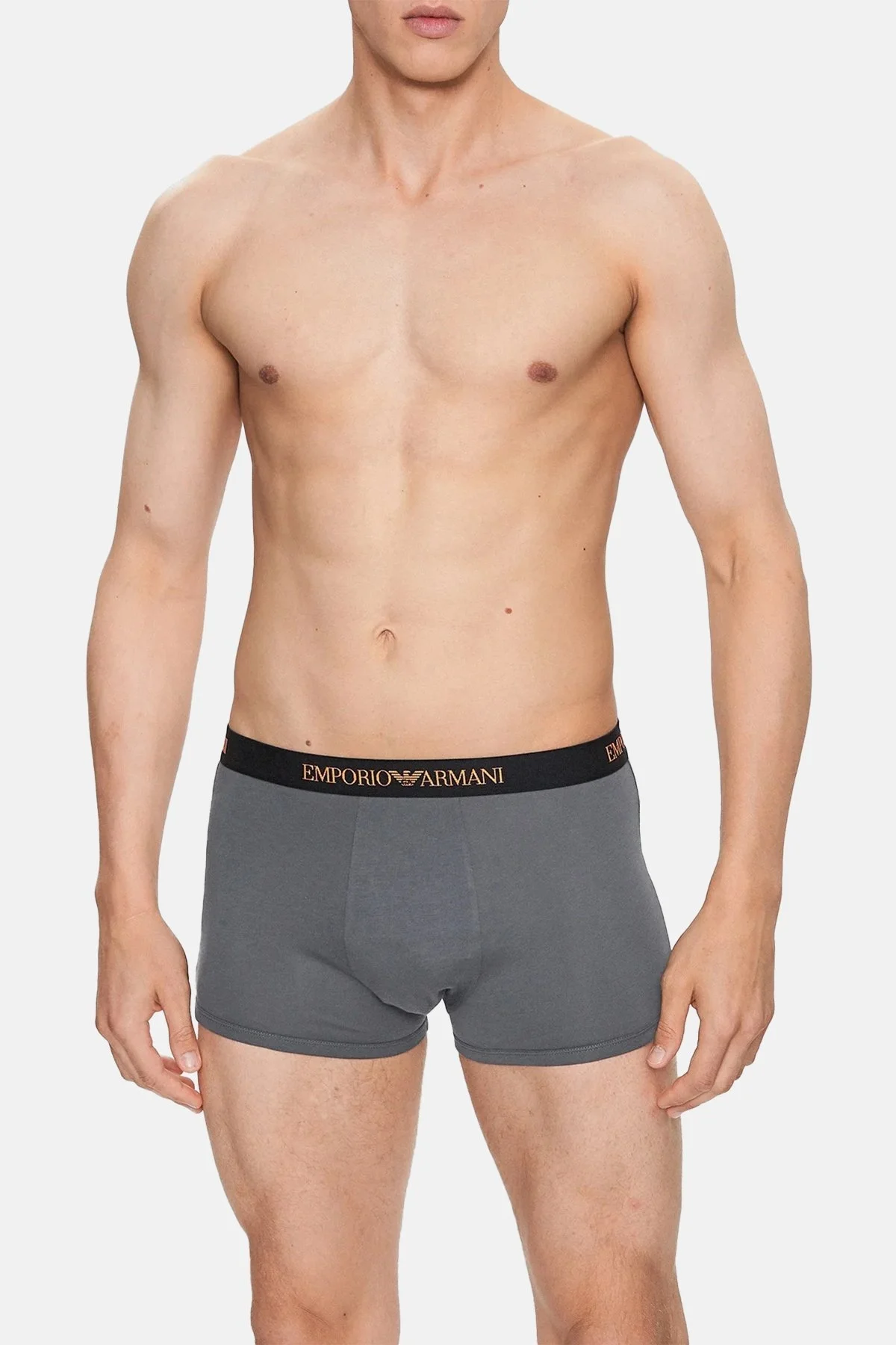 Emporio Armani % 100 Pamuk 3 Pack Erkek Boxer 111625 3R722 24421 Siyah-Siyah-Antrasit - 2