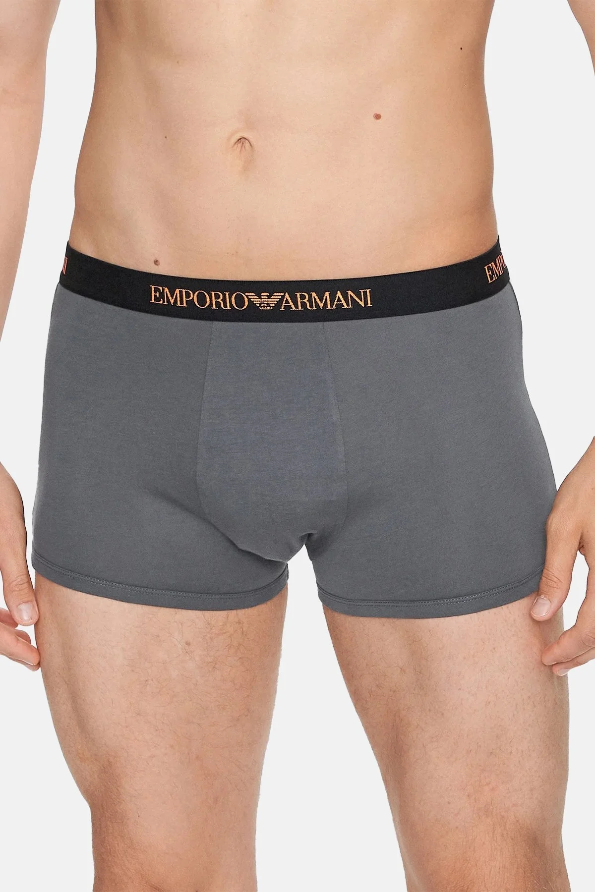 Emporio Armani % 100 Pamuk 3 Pack Erkek Boxer 111625 3R722 24421 Siyah-Siyah-Antrasit - 3