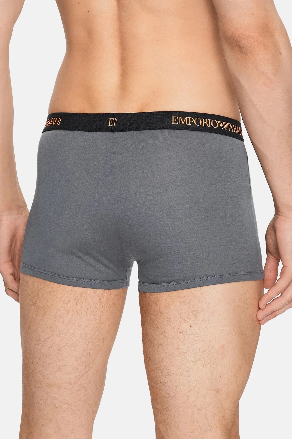 Emporio Armani % 100 Pamuk 3 Pack Erkek Boxer 111625 3R722 24421 Siyah-Siyah-Antrasit - 4