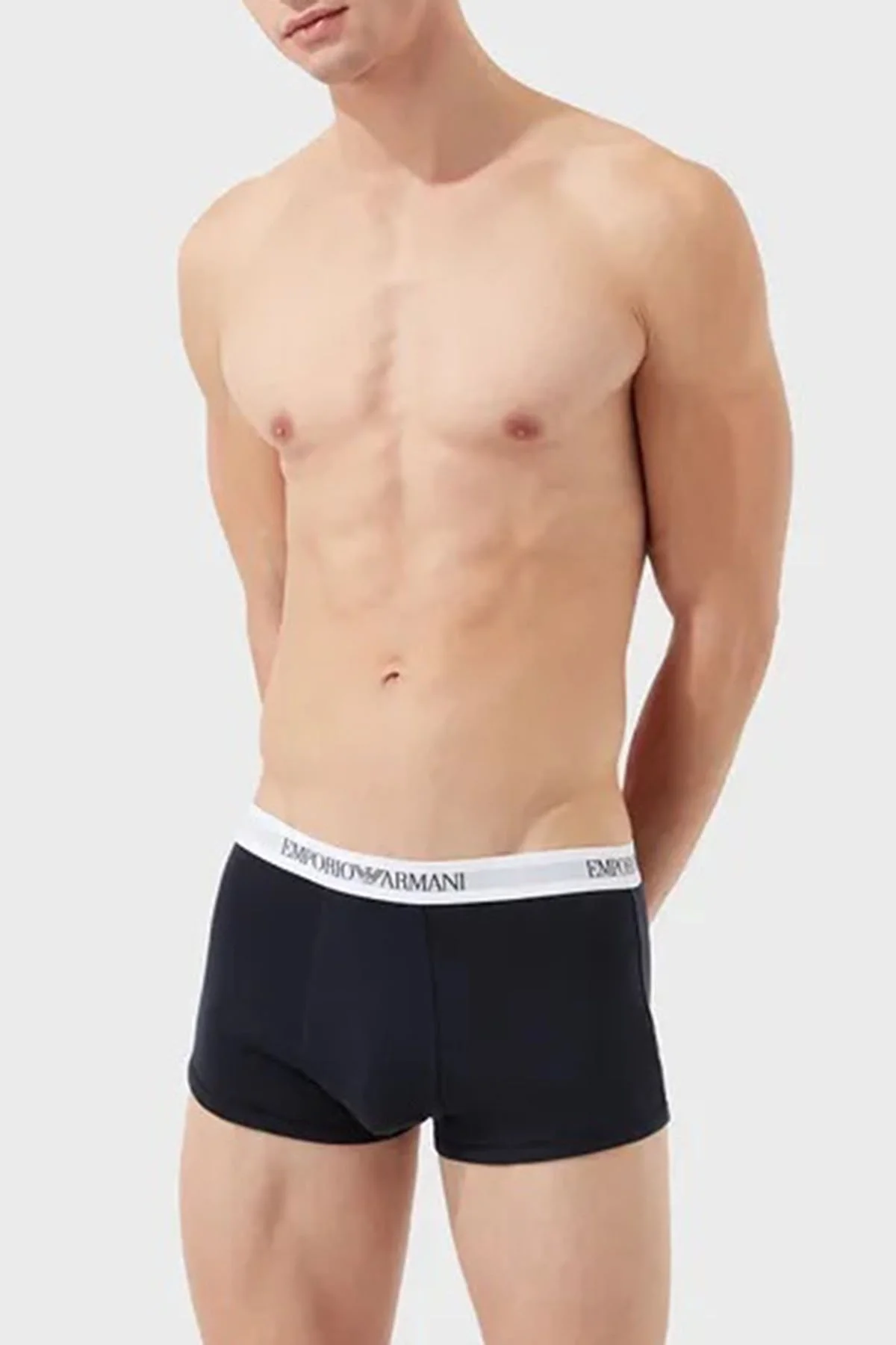 Emporio Armani % 100 Pamuk 3 Pack Erkek Boxer 111625 3R722 51136 Lacivert-Bej-Beyaz - 2
