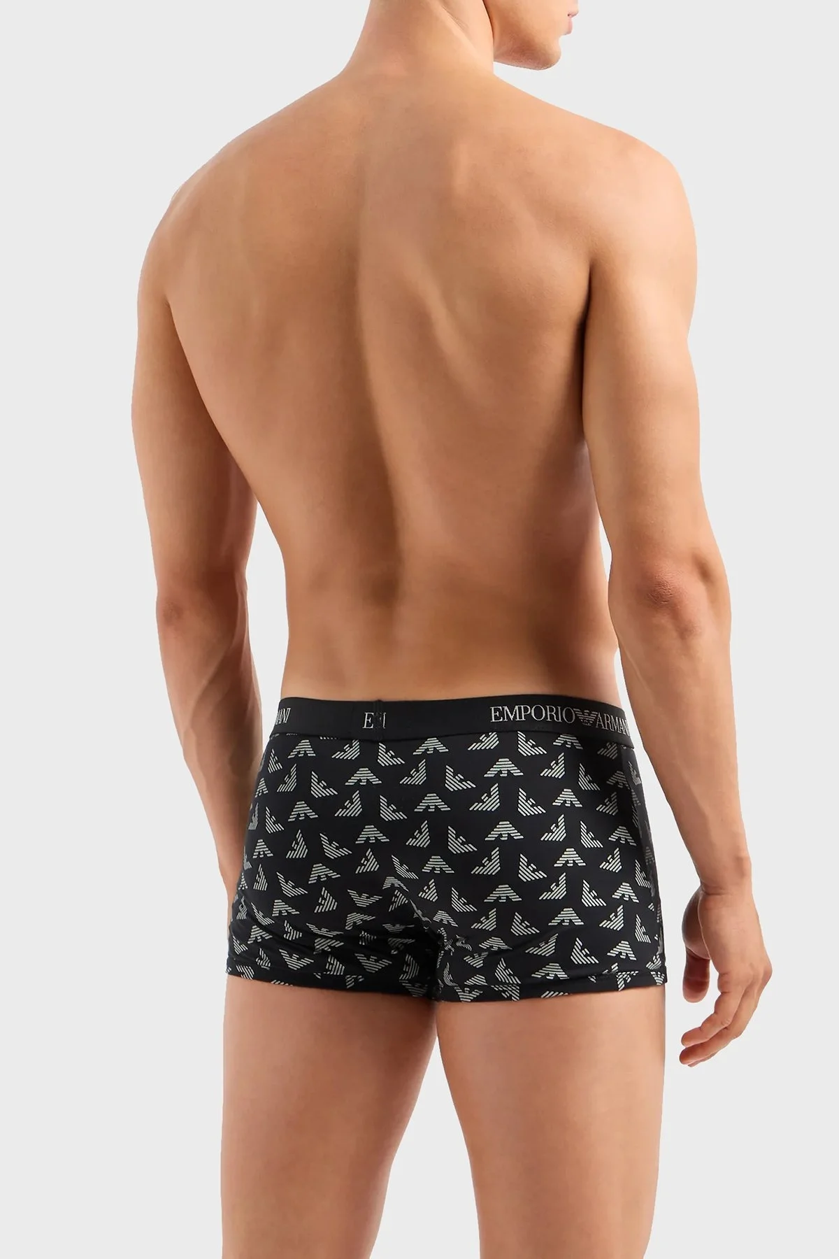Emporio Armani % 100 Pamuk 3 Pack Erkek Boxer 111625 4R722 18111 SİYAH-BEYAZ-GRİ - 3