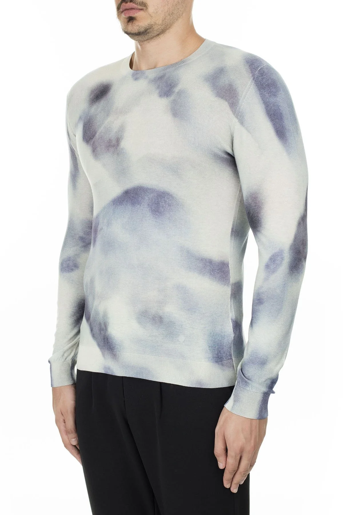 Emporio Armani % 100 Pamuk Bisiklet Yaka Erkek Kazak 3H1MV4 1M06Z 0728 BEYAZ - 10