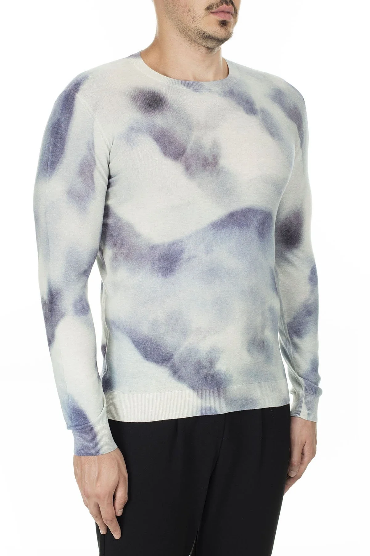 Emporio Armani % 100 Pamuk Bisiklet Yaka Erkek Kazak 3H1MV4 1M06Z 0728 BEYAZ - 11