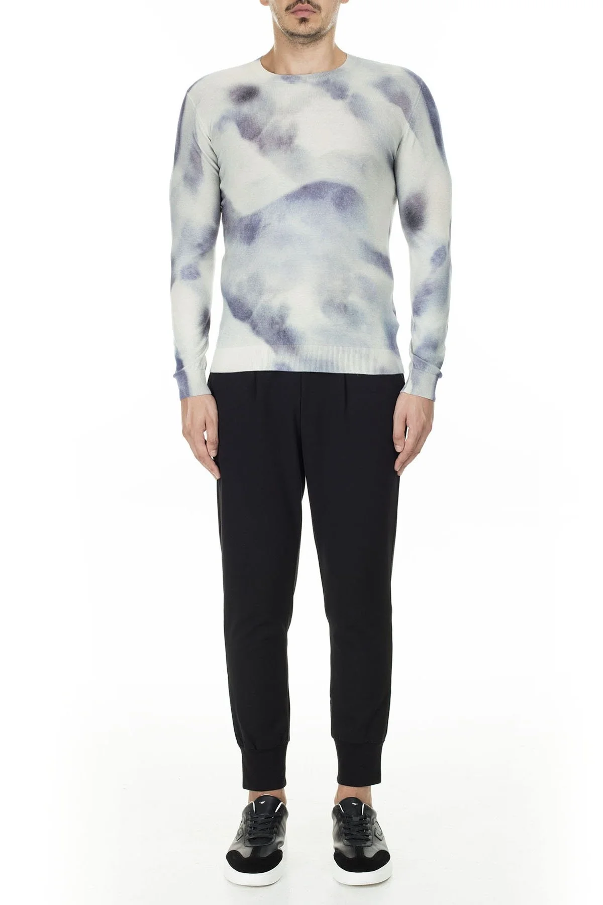 Emporio Armani % 100 Pamuk Bisiklet Yaka Erkek Kazak 3H1MV4 1M06Z 0728 BEYAZ - 12