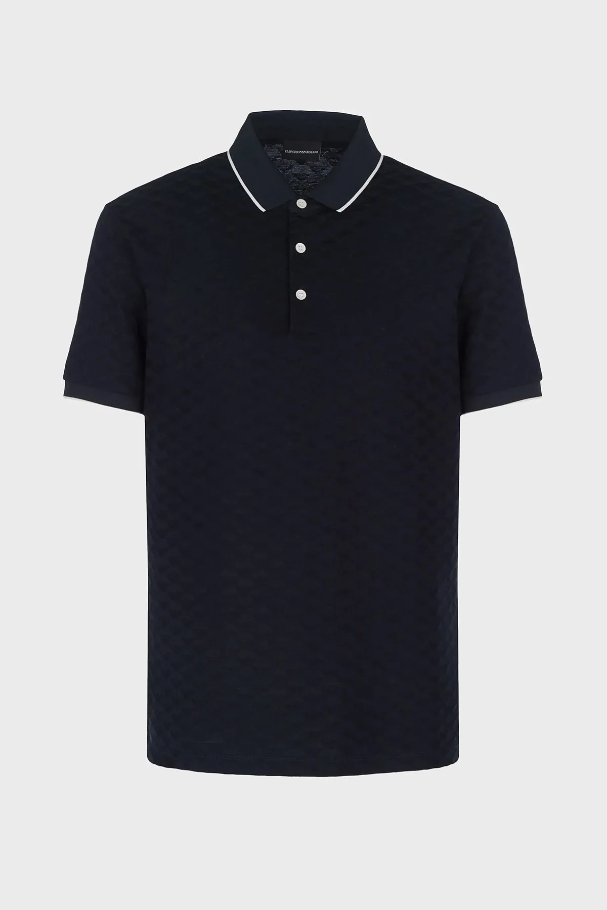 Emporio Armani % 100 Pamuk Düğmeli T Shirt Erkek Polo 8N1FP0 1JHWZ 0920 LACİVERT - 5