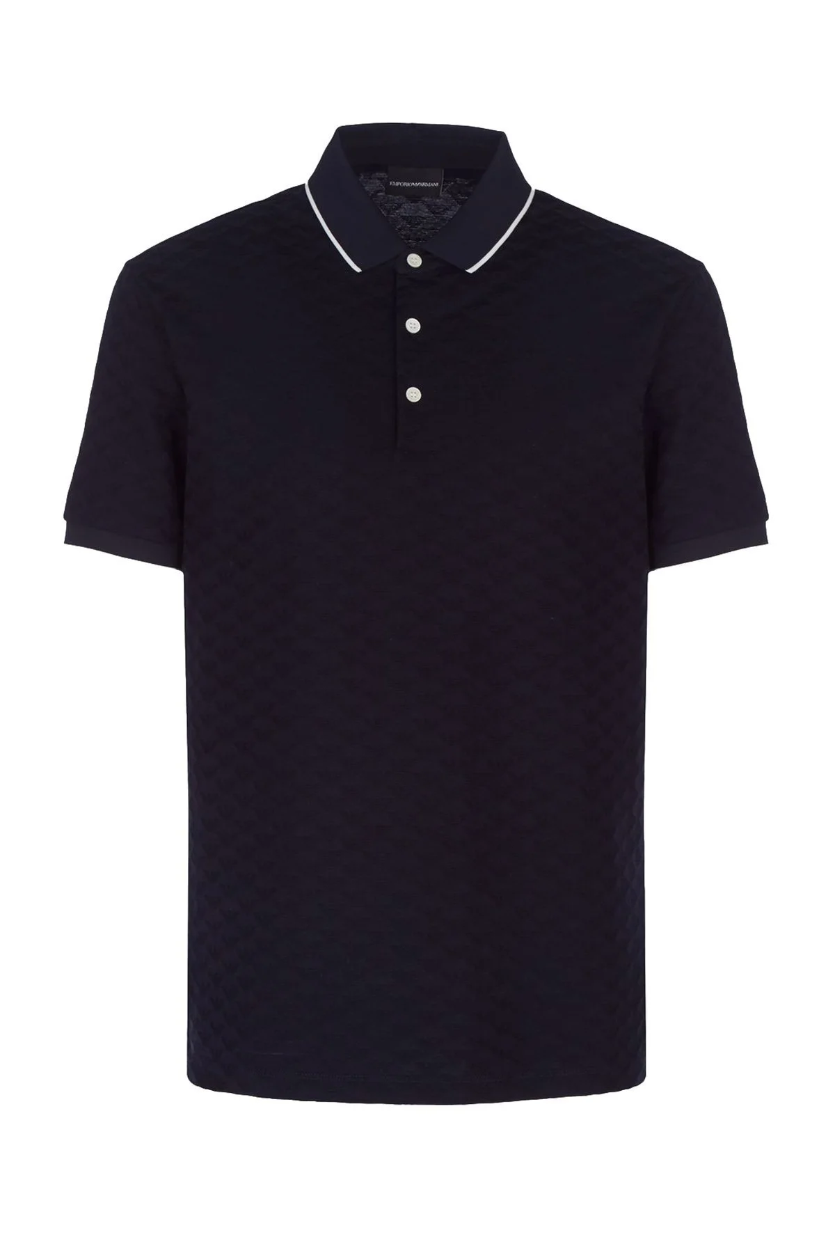 Emporio Armani % 100 Pamuk Düğmeli T Shirt Erkek Polo 8N1FP0 1JHWZ 0920 LACİVERT - 6