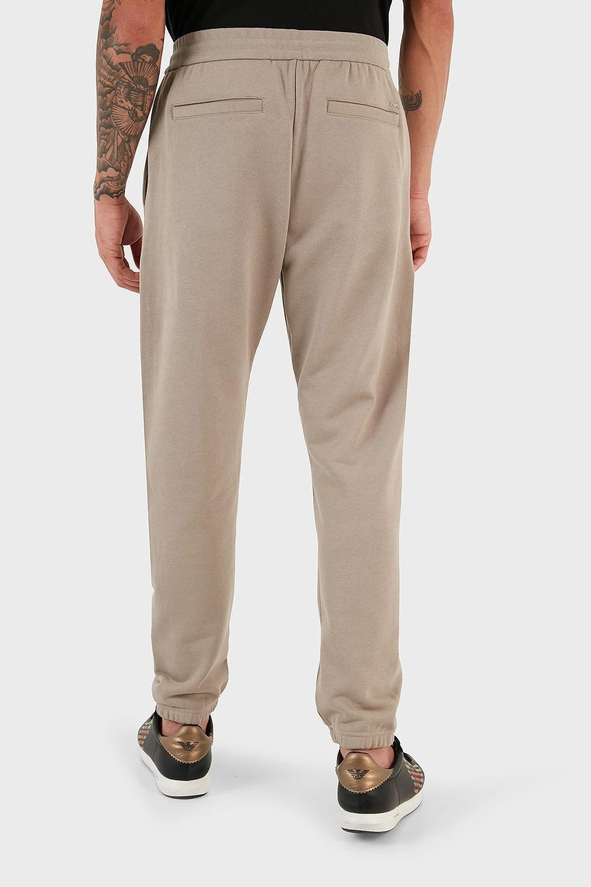 Emporio Armani % 100 Pamuk İpli Elastik Paçalı Regular Fit Jogger Spor Erkek Pantolon 6R1PU3 1JWPZ 0643 HAKİ - 10