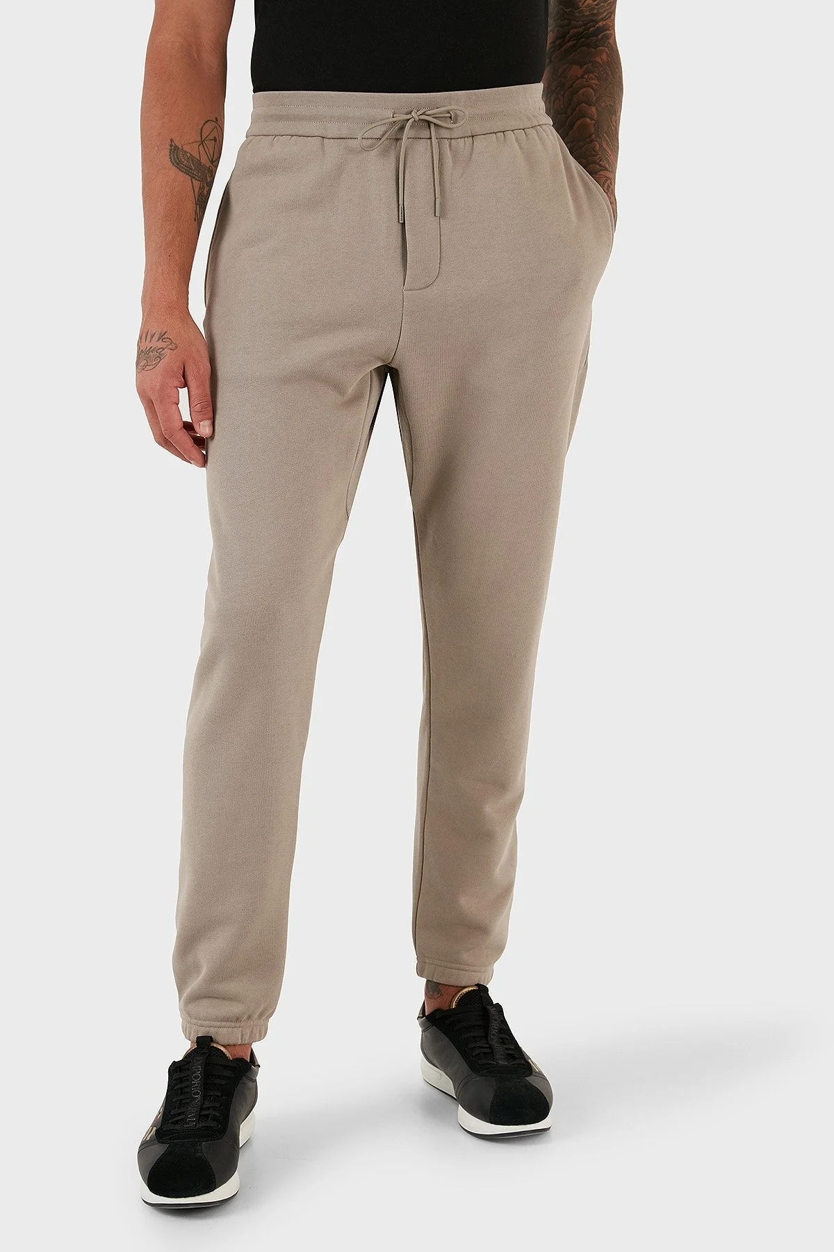 Emporio Armani % 100 Pamuk İpli Elastik Paçalı Regular Fit Jogger Spor Erkek Pantolon 6R1PU3 1JWPZ 0643 HAKİ - 11