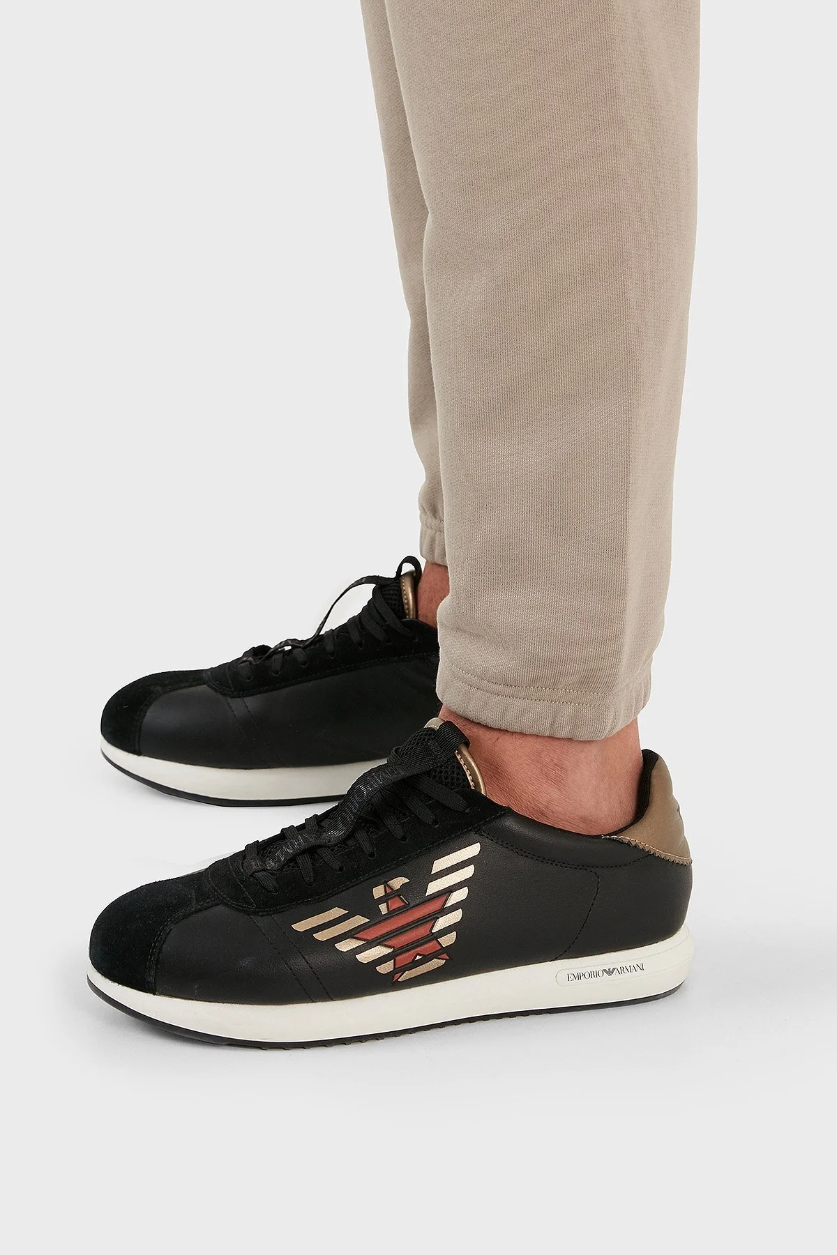 Emporio Armani % 100 Pamuk İpli Elastik Paçalı Regular Fit Jogger Spor Erkek Pantolon 6R1PU3 1JWPZ 0643 HAKİ - 13