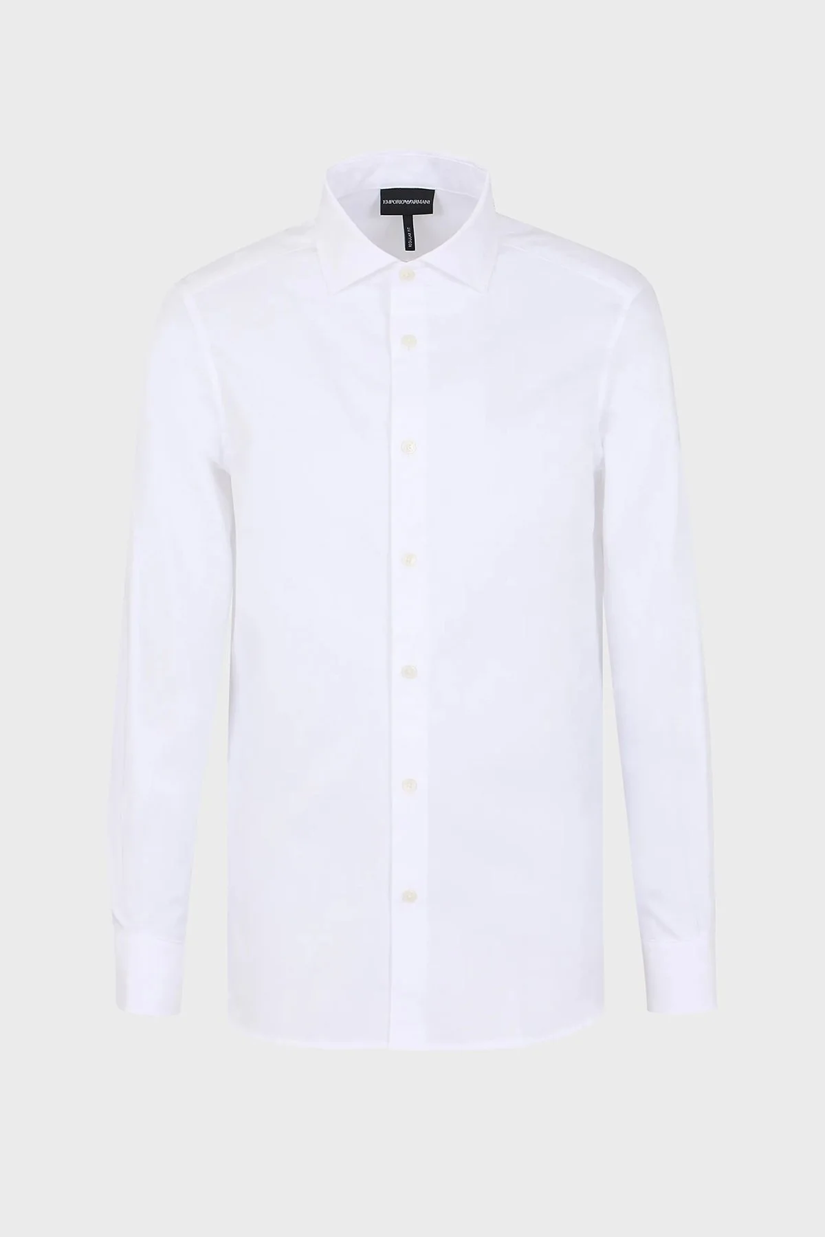 Emporio Armani % 100 Pamuk Jakarlı Logo Desenli Regular Fit Erkek Gömlek 6R1C86 1NVYZ F1D4 BEYAZ - 4