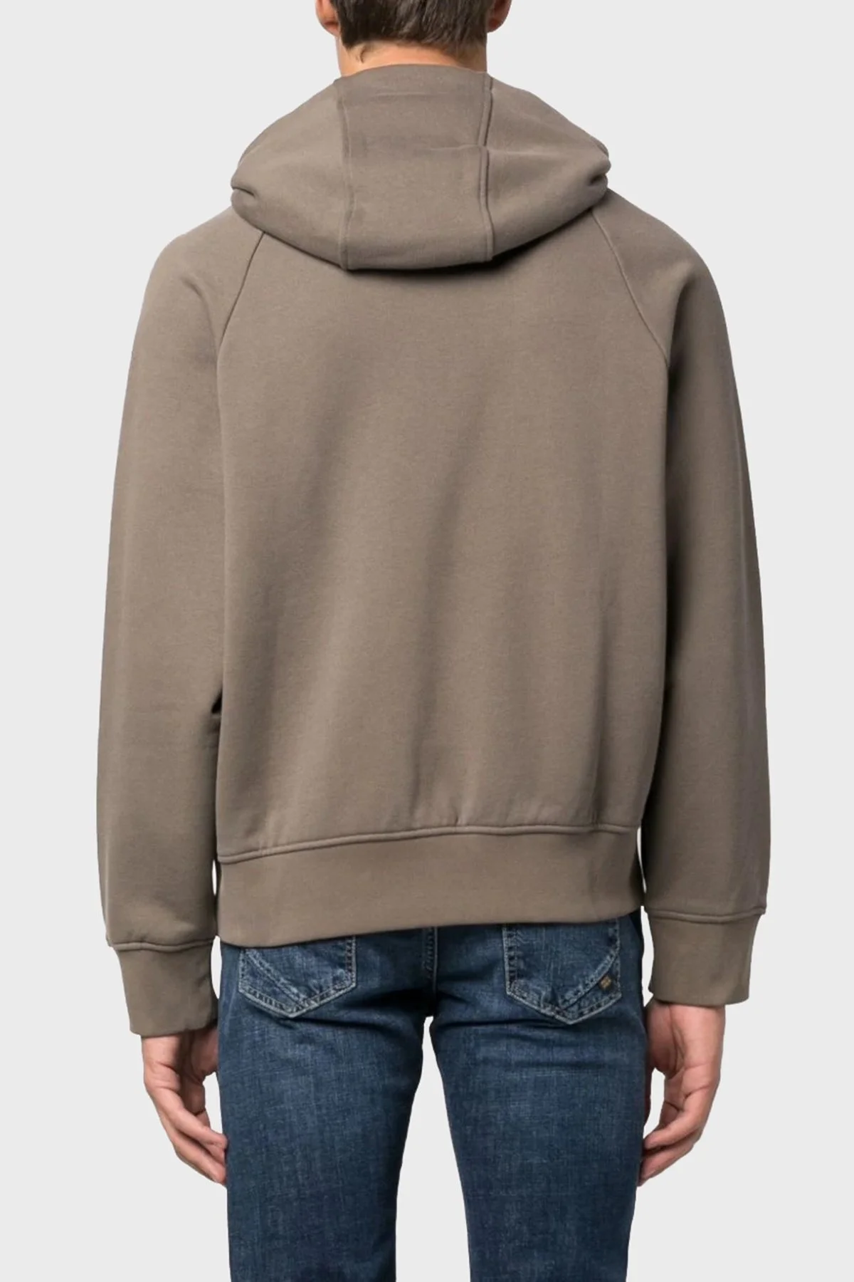 Emporio Armani % 100 Pamuk Kapüşonlu Logo Desenli Regular Fit Erkek Sweat 6R1ME4 1JWPZ 04A5 KAHVE - 3