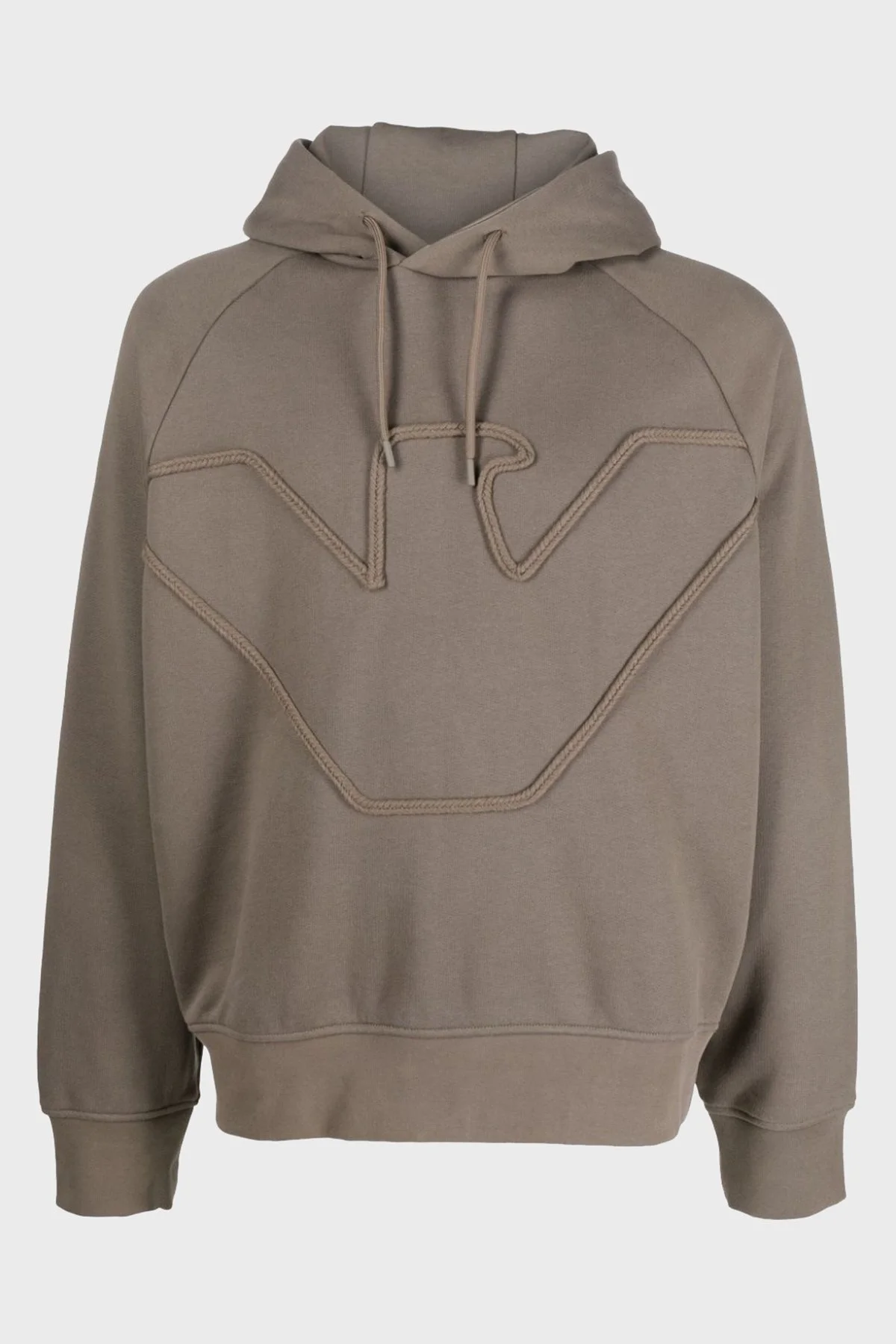 Emporio Armani % 100 Pamuk Kapüşonlu Logo Desenli Regular Fit Erkek Sweat 6R1ME4 1JWPZ 04A5 KAHVE - 5