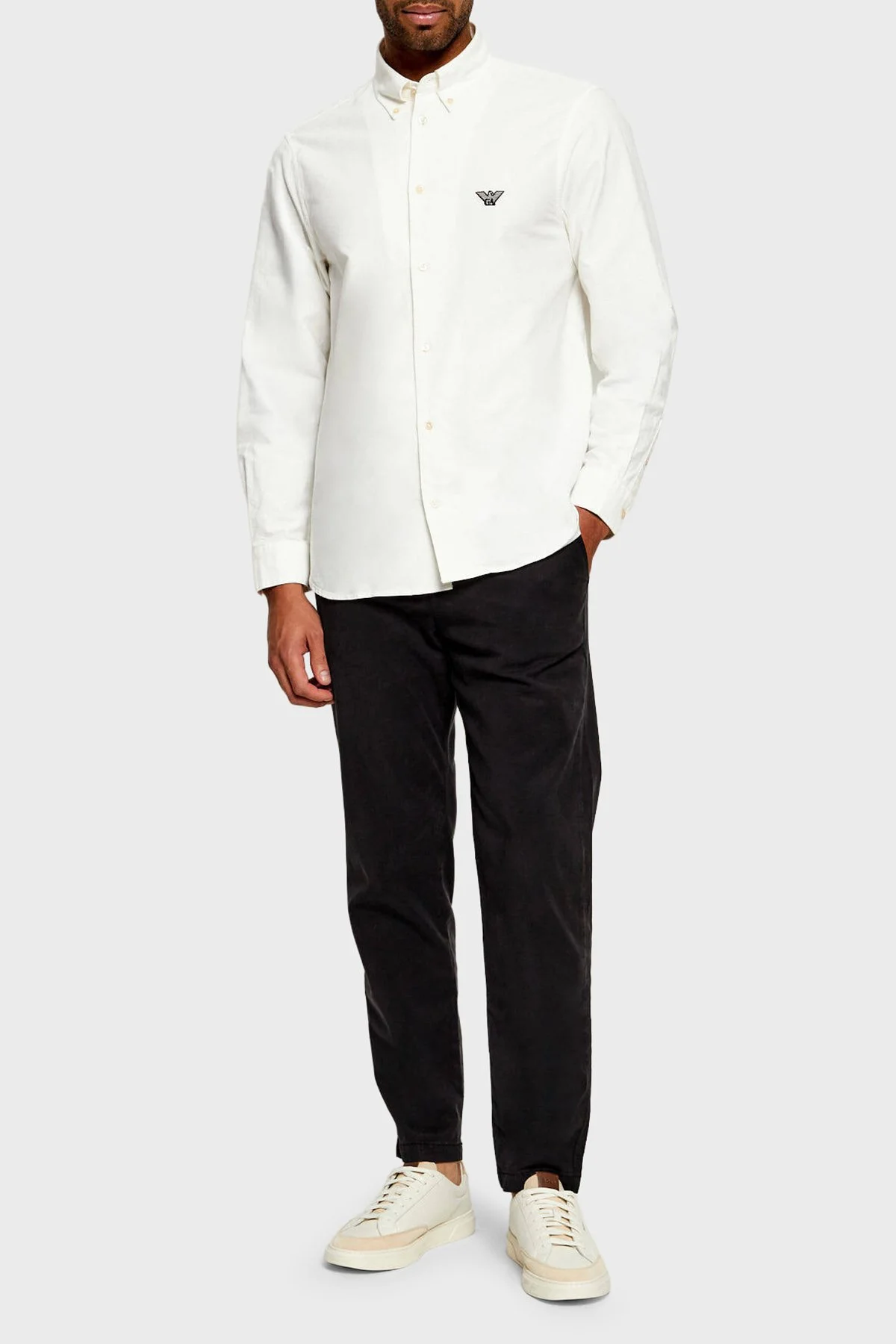Emporio Armani %100 Pamuk Klasik Yaka Regular Fit Erkek Gömlek EM007368 AF27952 U0003 Beyaz - 2