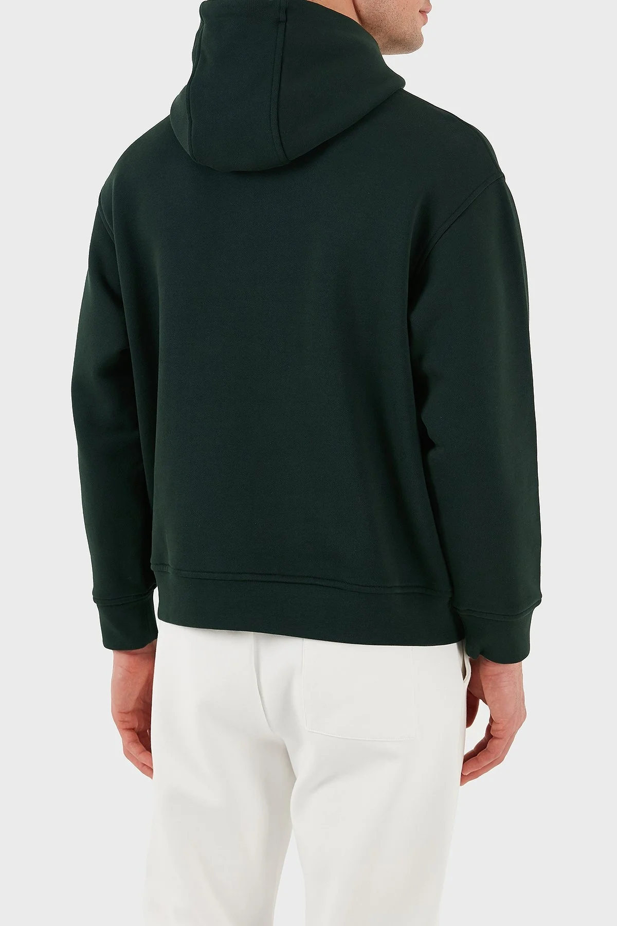 Emporio Armani % 100 Pamuk Logolu Regular Fit Kapüşonlu Erkek Sweat 6D1M93 1JTAZ 0559 HAKİ - 3