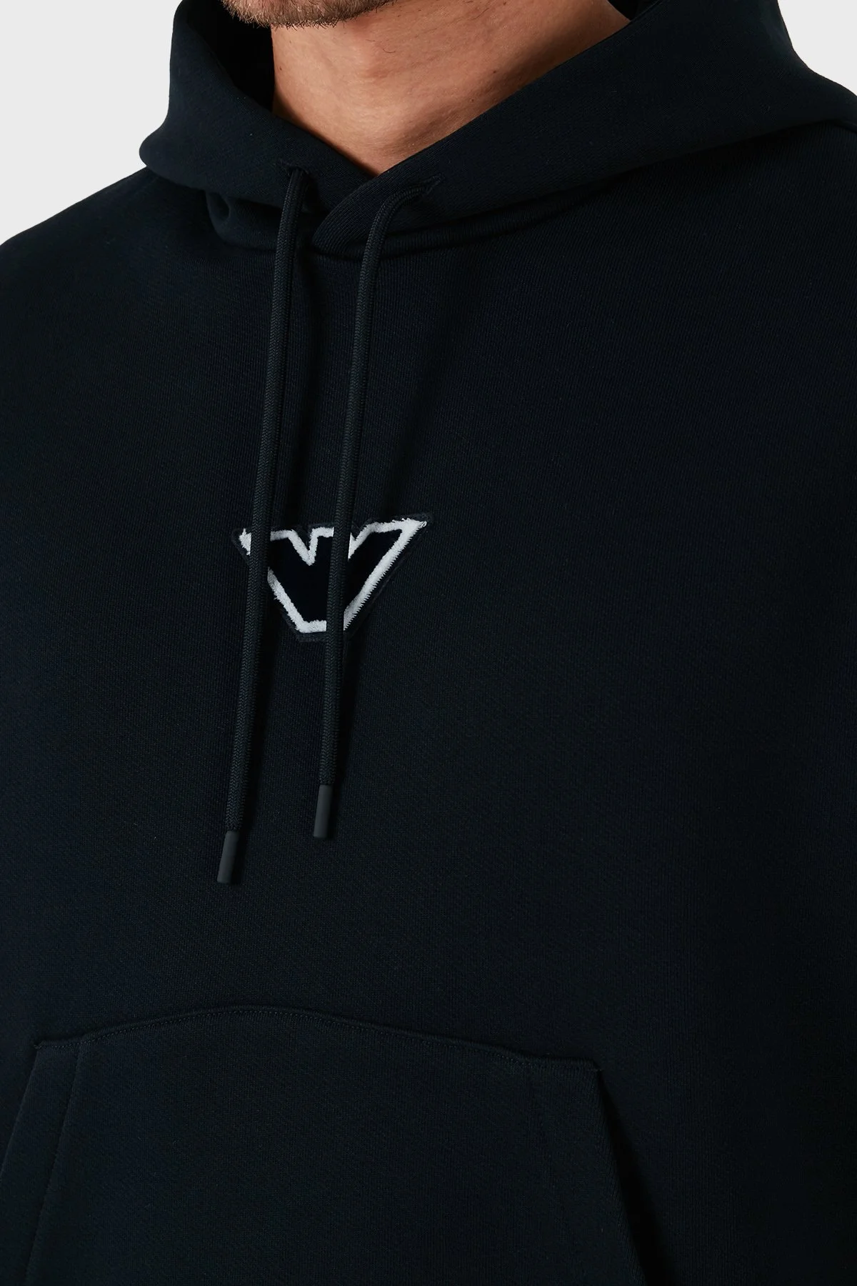 Emporio Armani % 100 Pamuk Logolu Regular Fit Kapüşonlu Erkek Sweat 6D1M93 1JTAZ 0985 LACİVERT - 7