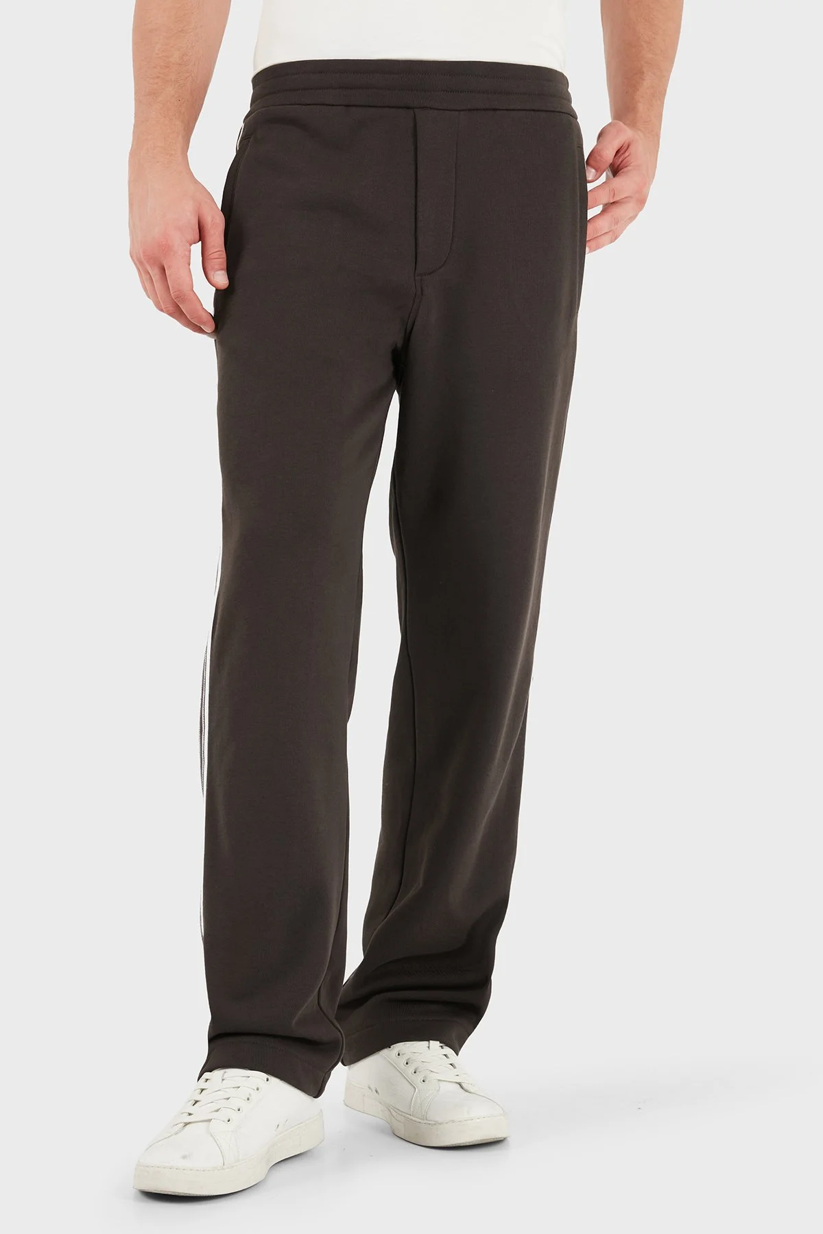 Emporio Armani % 100 Pamuk Normal Bel Düz Paça Erkek Pantolon EM006884 AF13713 U6030 Koyu kahve - 4