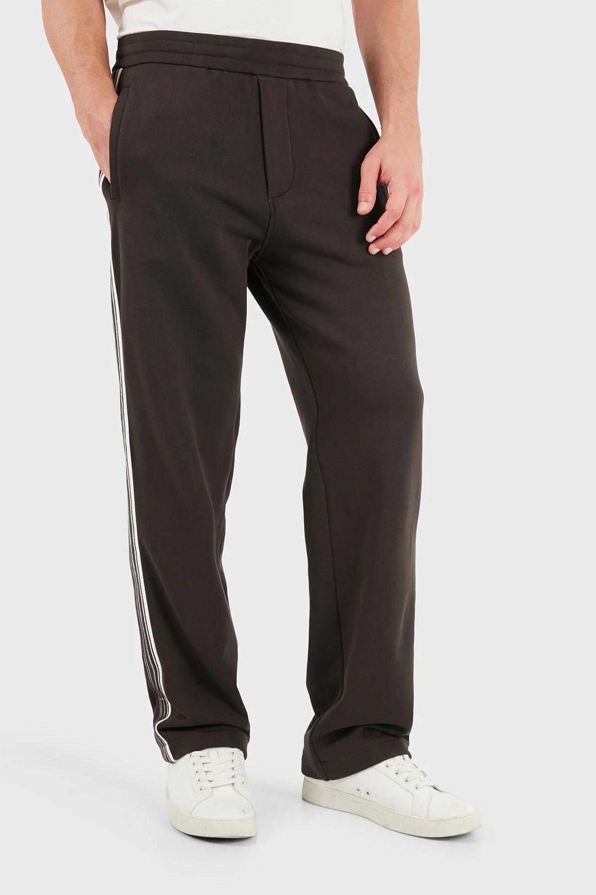 Emporio Armani % 100 Pamuk Normal Bel Düz Paça Erkek Pantolon EM006884 AF13713 U6030 Koyu kahve - 5