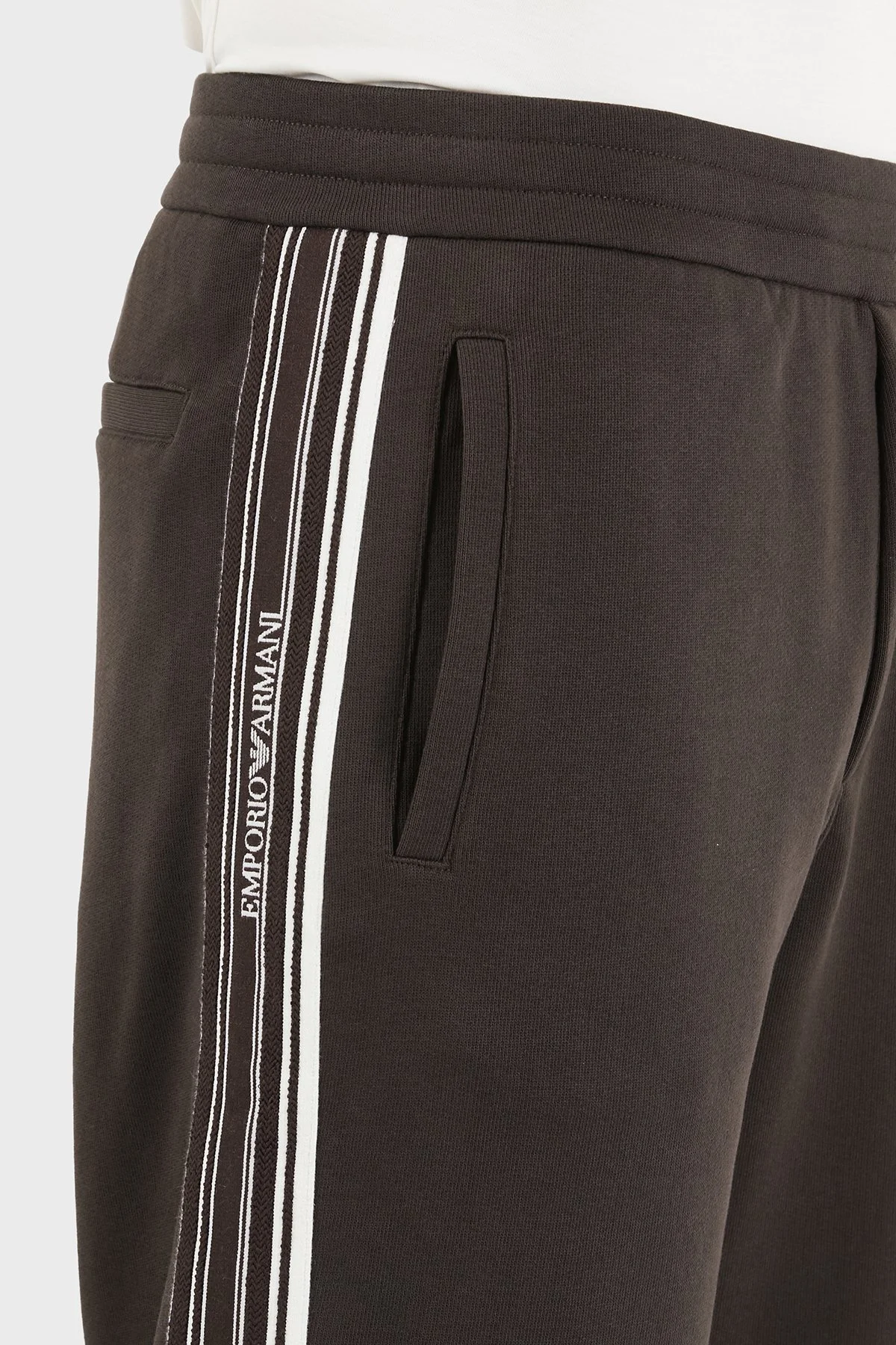 Emporio Armani % 100 Pamuk Normal Bel Düz Paça Erkek Pantolon EM006884 AF13713 U6030 Koyu kahve - 6