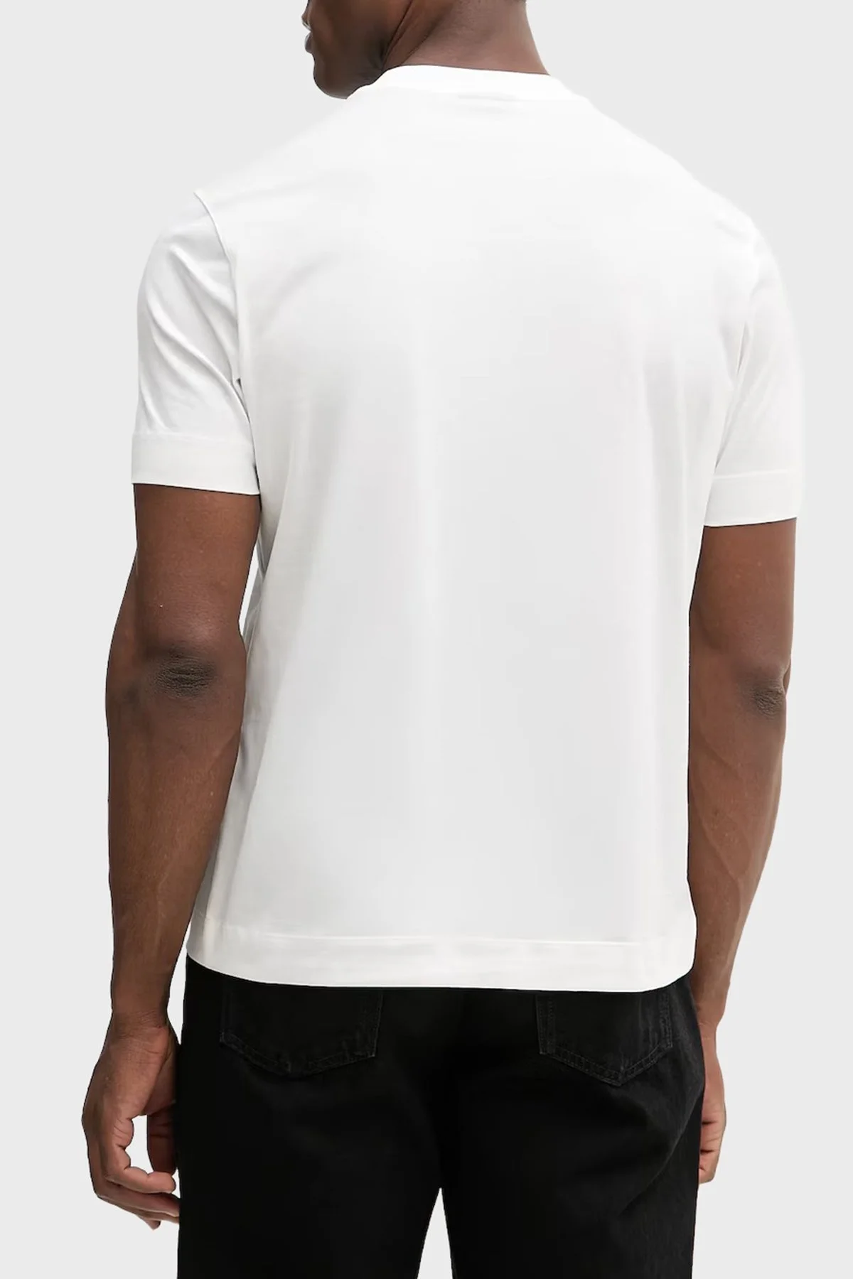 Emporio Armani % 100 Pamuk Regular Fit Bisiklet Yaka Baskılı Erkek T Shirt EM004994 AF24470 U0003 BEYAZ - 3