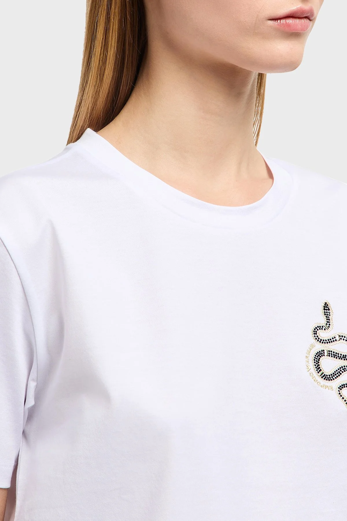 Emporio Armani % 100 Pamuk Regular Fit Bisiklet Yaka Kadın T Shirt EW001169 AF10003 U0001 BEYAZ - 4