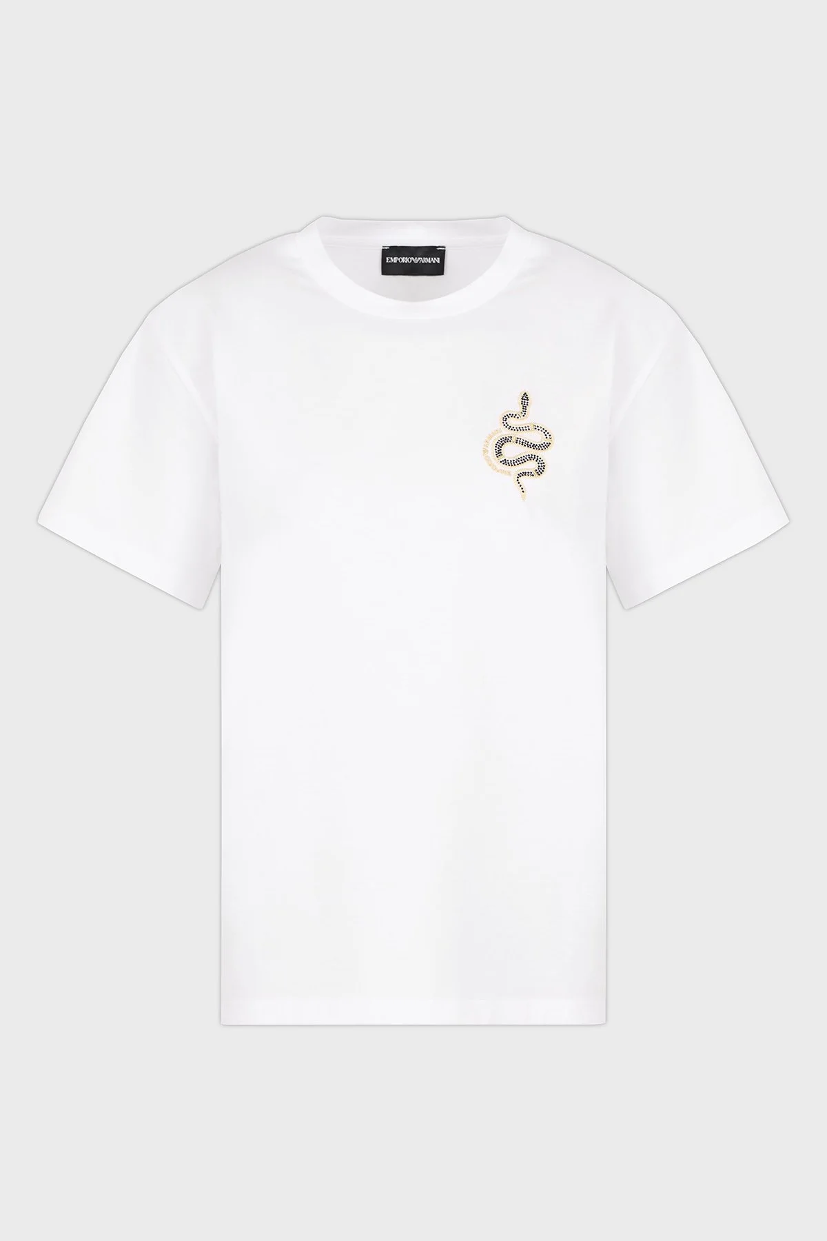 Emporio Armani % 100 Pamuk Regular Fit Bisiklet Yaka Kadın T Shirt EW001169 AF10003 U0001 BEYAZ - 5