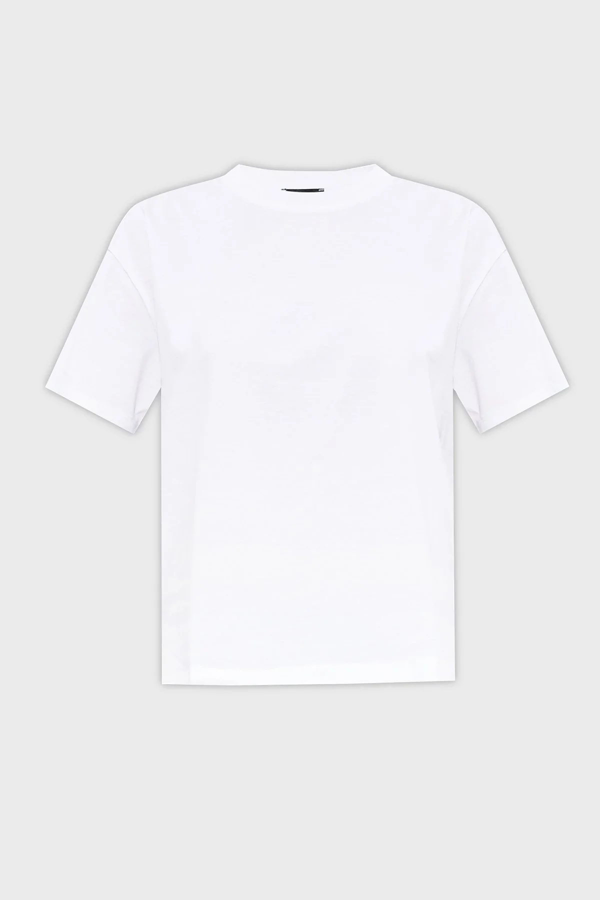 Emporio Armani % 100 Pamuk Regular Fit Bisiklet Yaka Crop Bayan T Shirt EW002922 AF10003 U0002 BEYAZ - 4