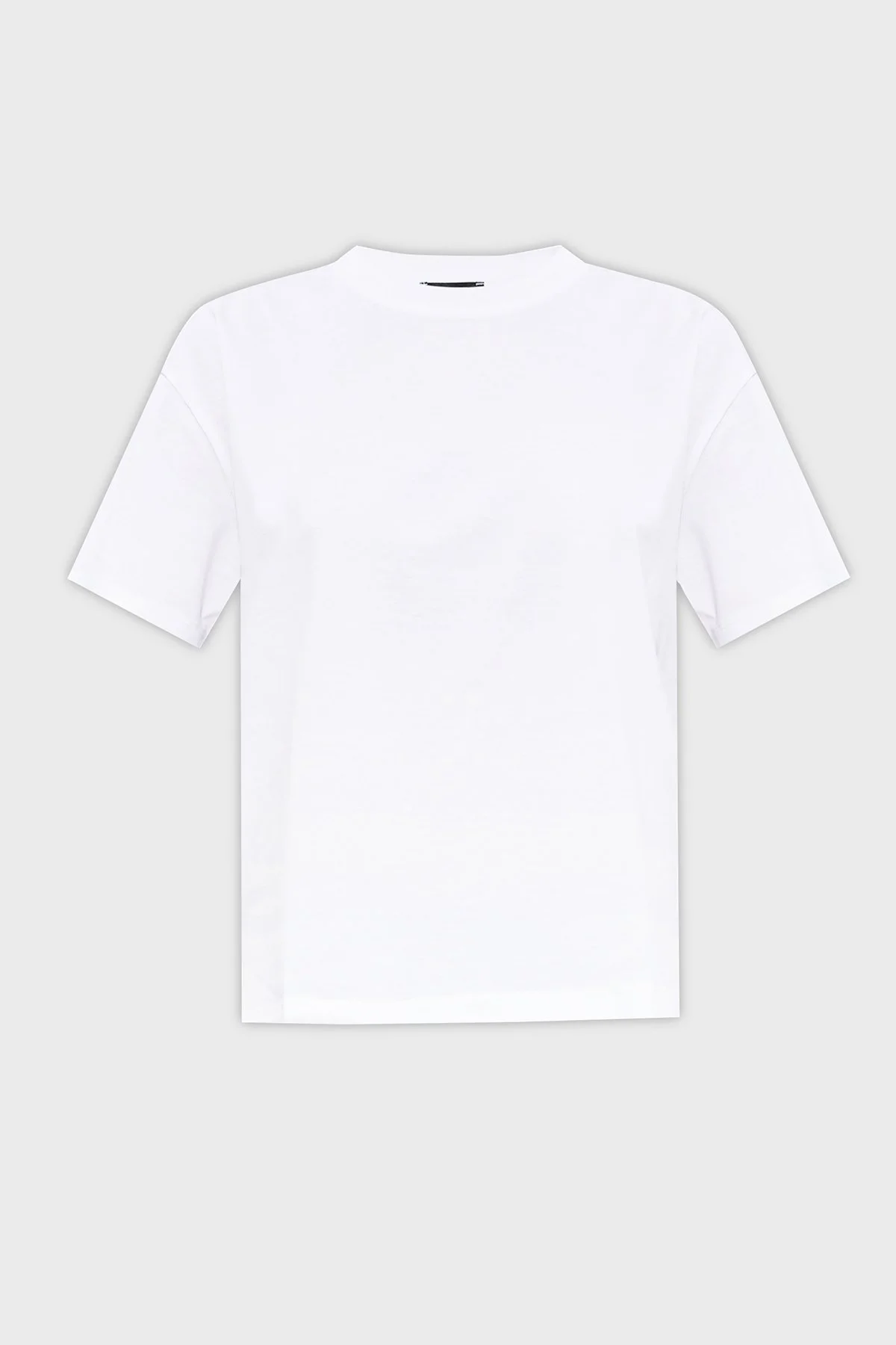 Emporio Armani % 100 Pamuk Regular Fit Bisiklet Yaka Crop Kadın T Shirt EW002922 AF10003 U0002 BEYAZ - 4