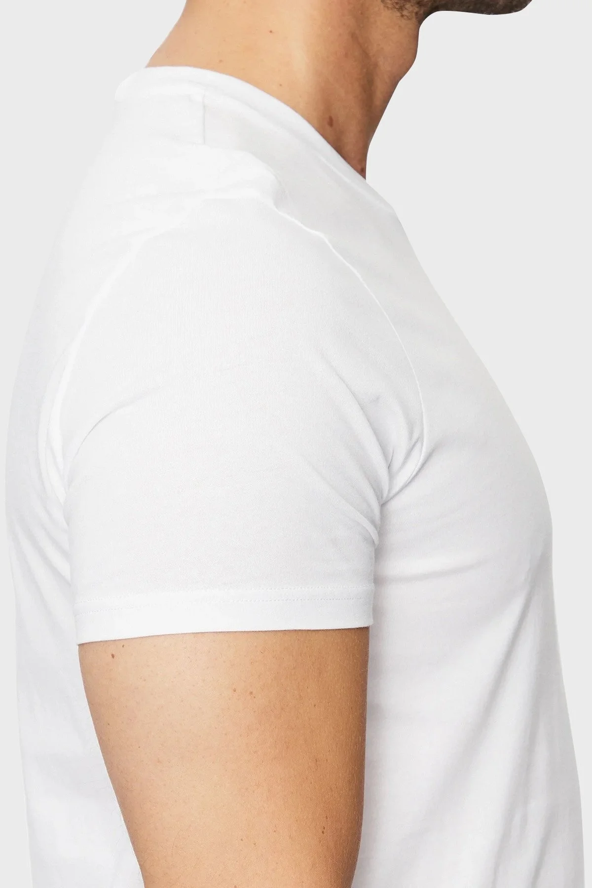 Emporio Armani % 100 Pamuk Regular Fit Bisiklet Yaka Erkek T Shirt 110853 3F755 00010 BEYAZ - 5