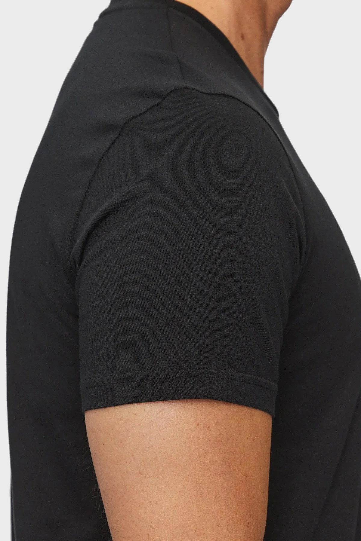 Emporio Armani % 100 Pamuk Regular Fit Bisiklet Yaka Erkek T Shirt 110853 3F755 00020 SİYAH - 4